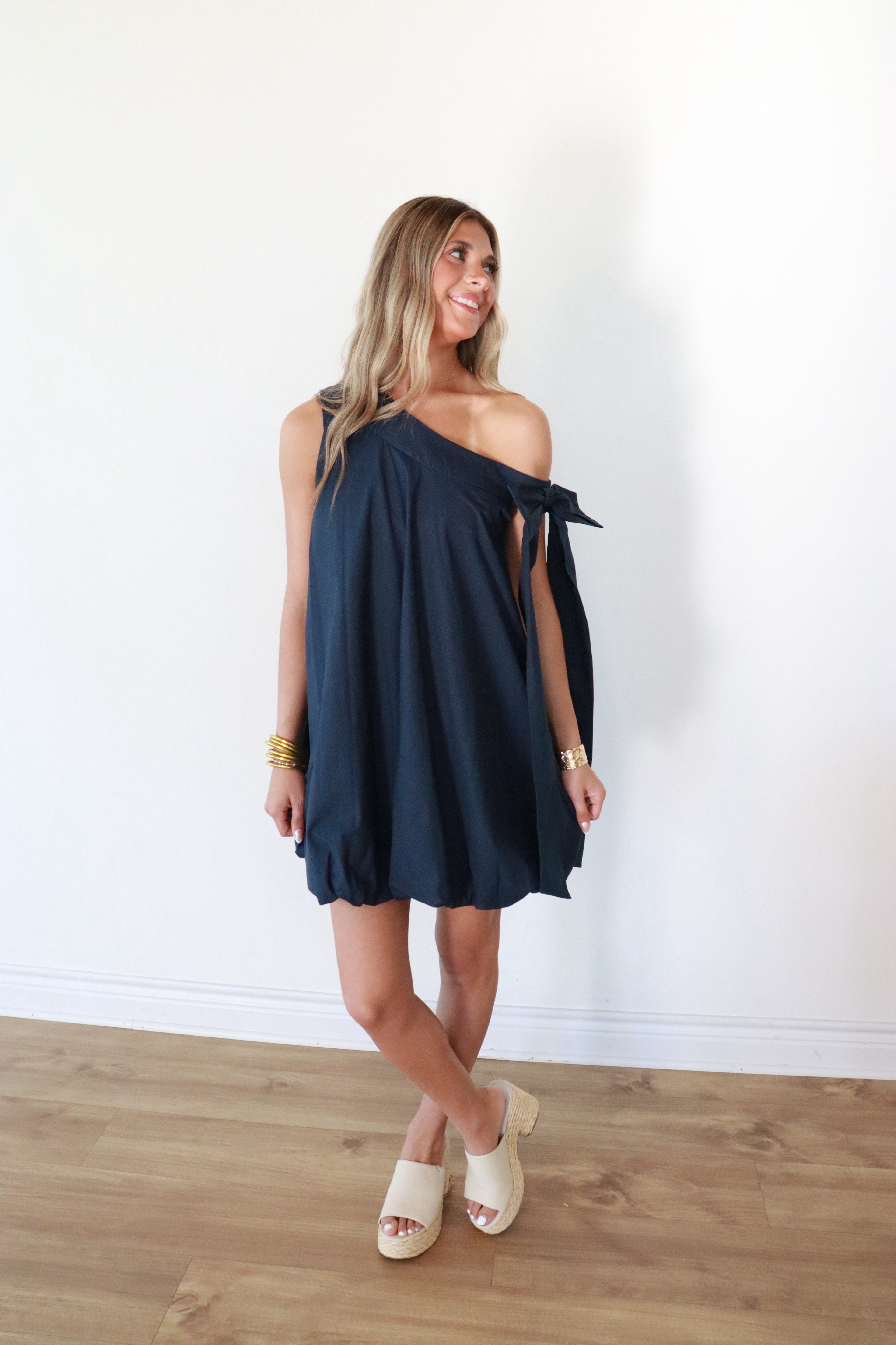 Warren Navy Bubble Dress