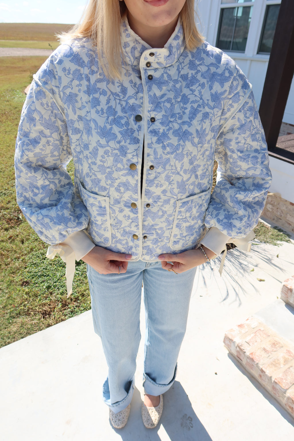 Romy Blue Floral Jacket