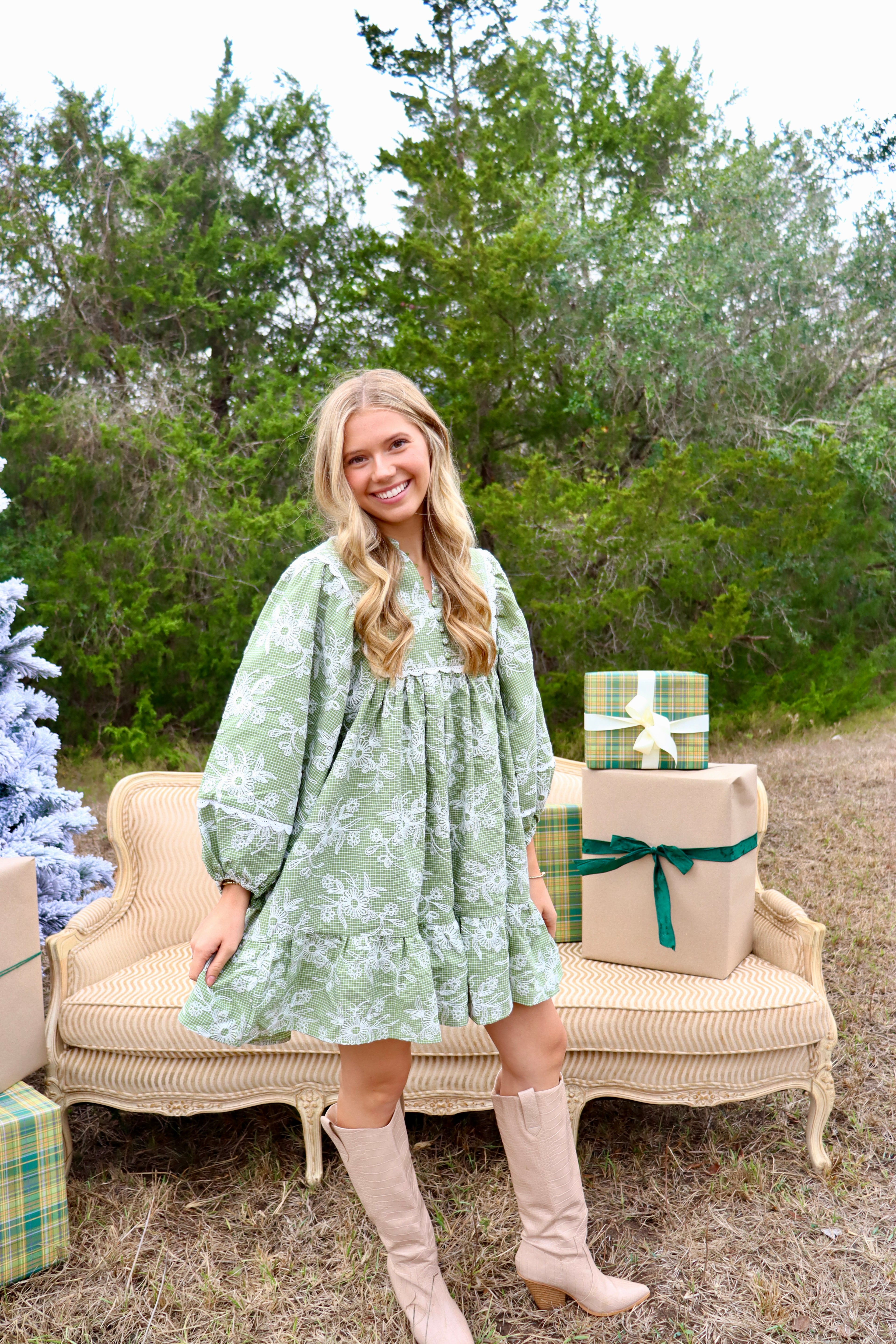 Briar Green Mini Dress