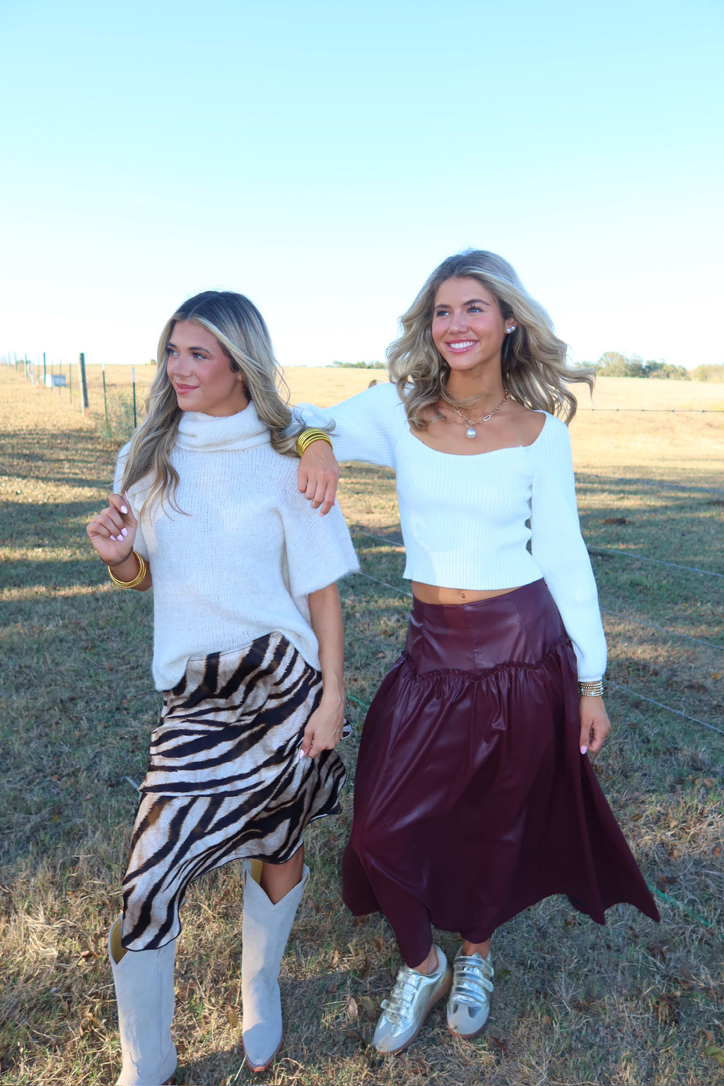 Miley Maroon Pleather Skirt