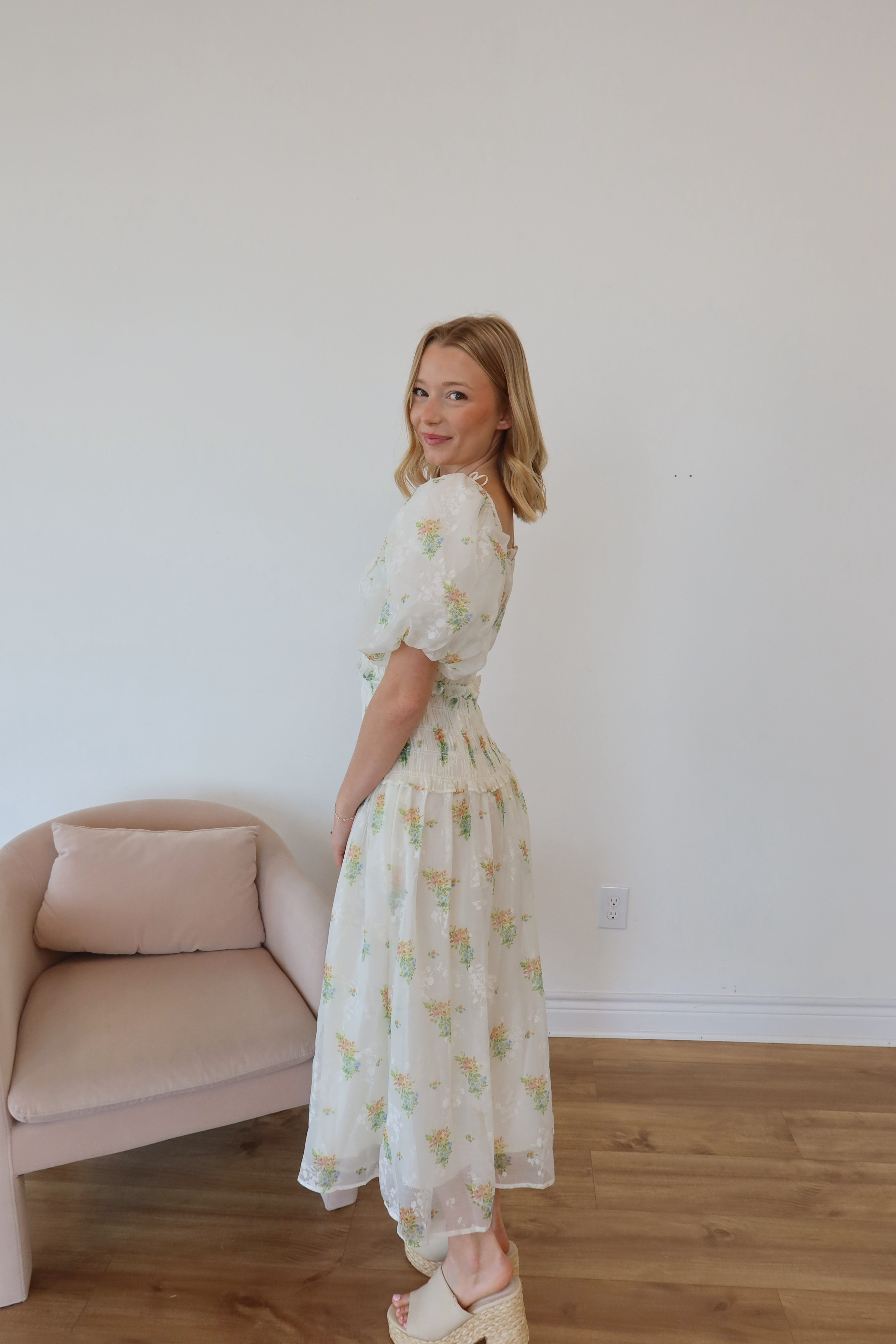 Carmen Floral Midi Dress