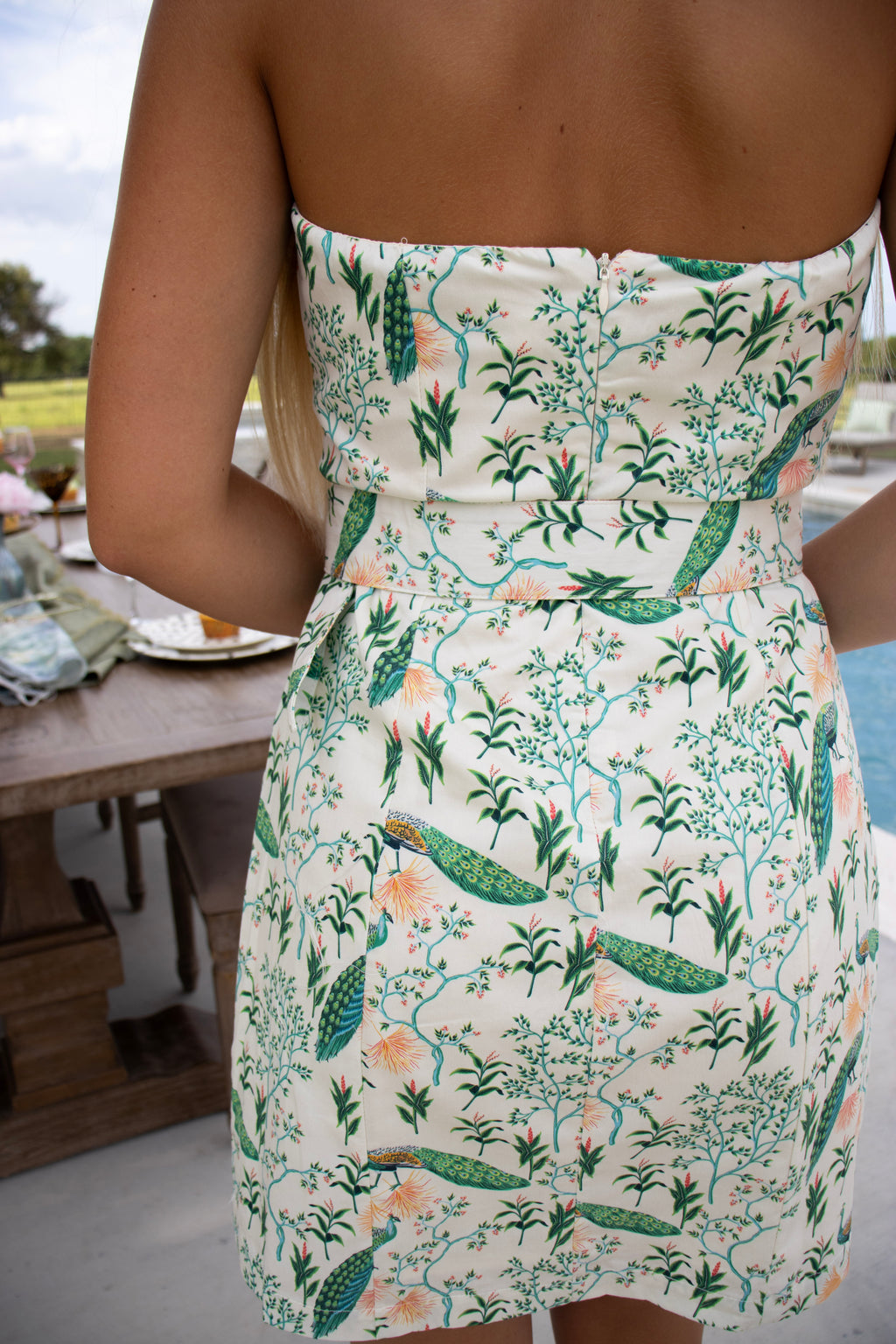 Analie Peacock Mini Dress
