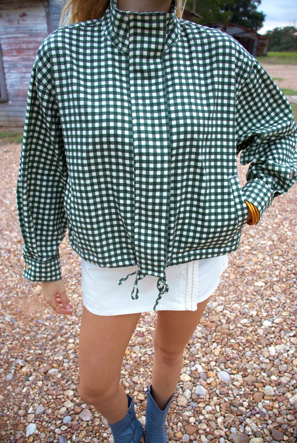 Devin Green Gingham Jacket