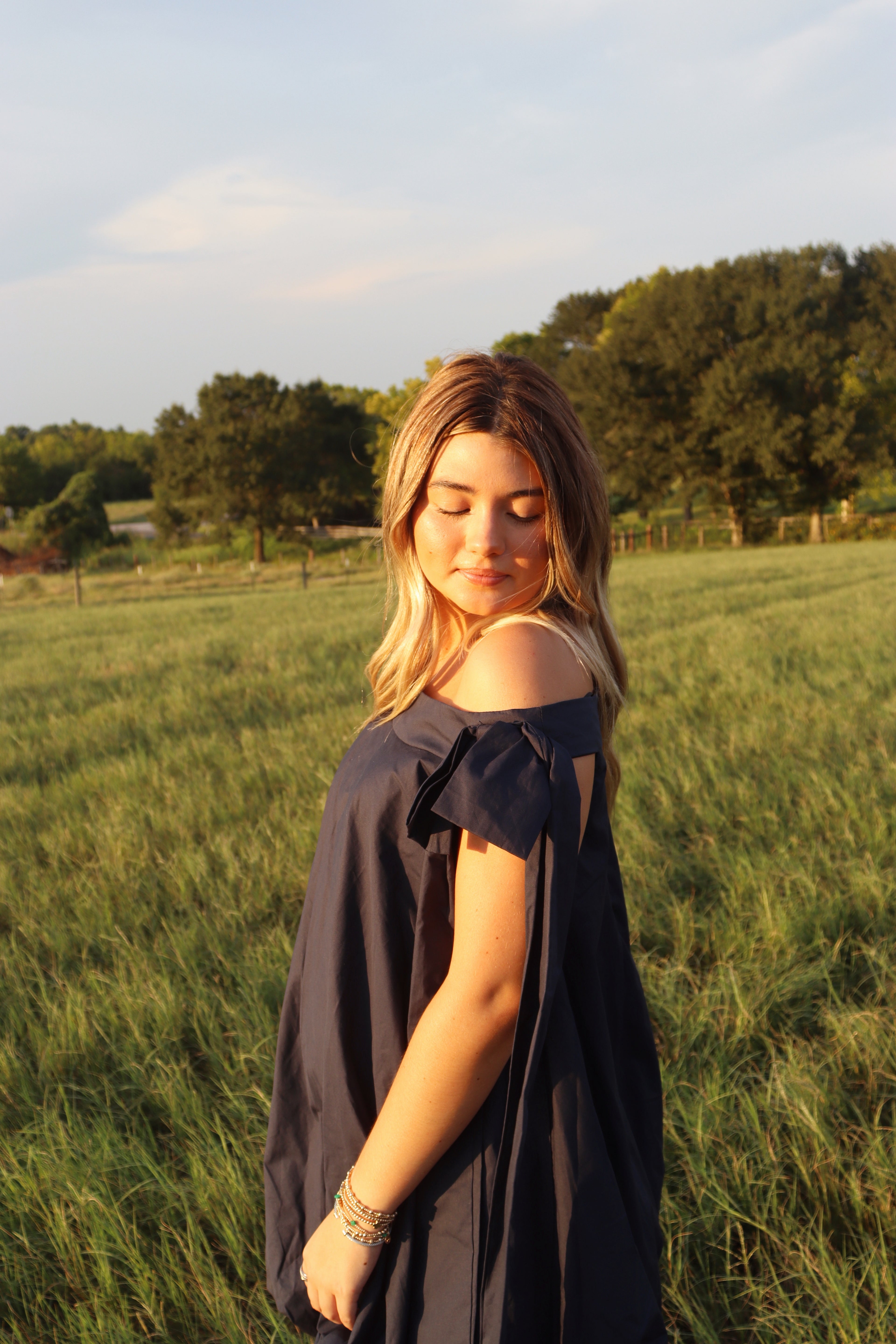 Warren Navy Bubble Dress