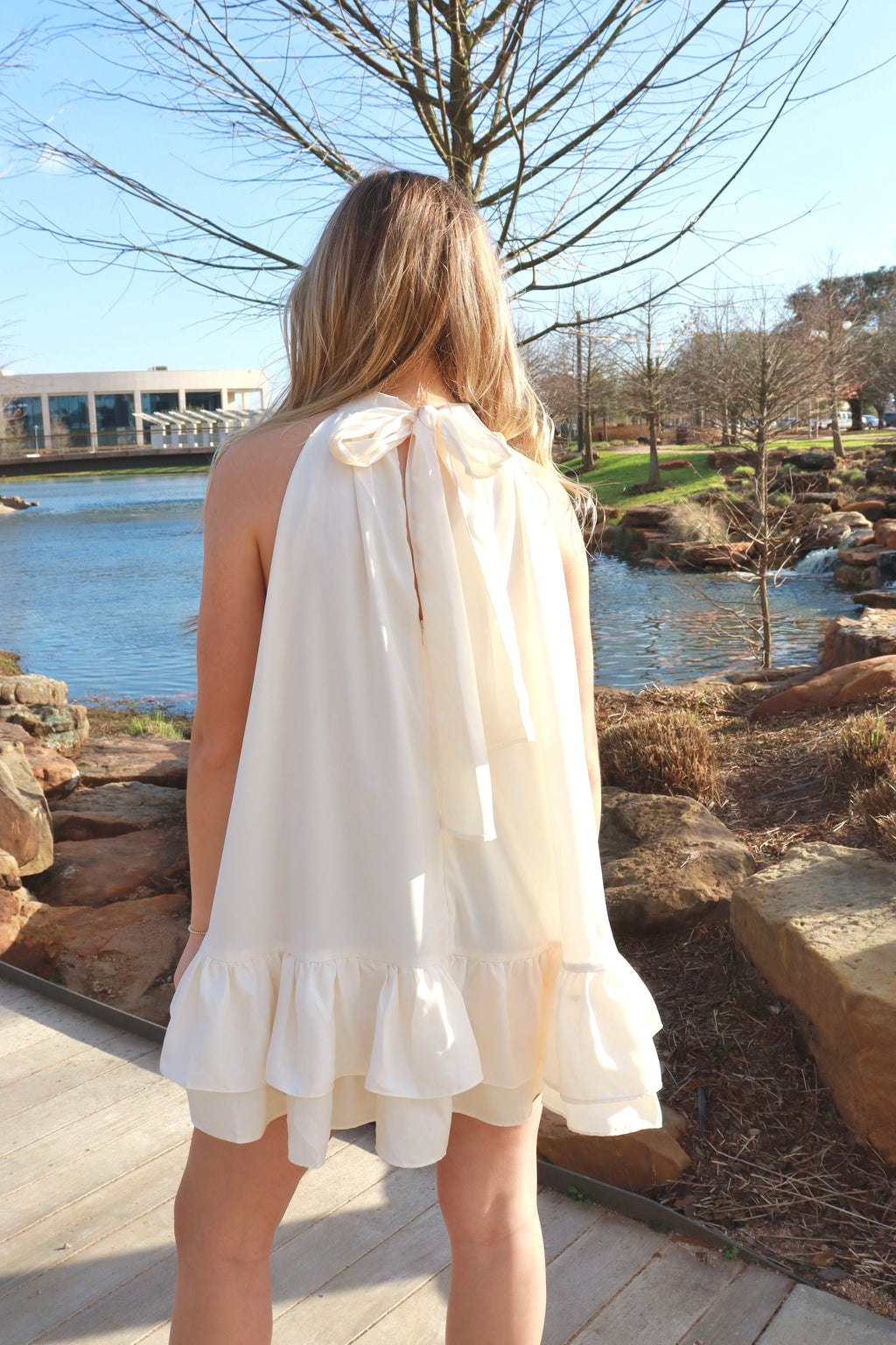 Jane High Neck Mini Dress