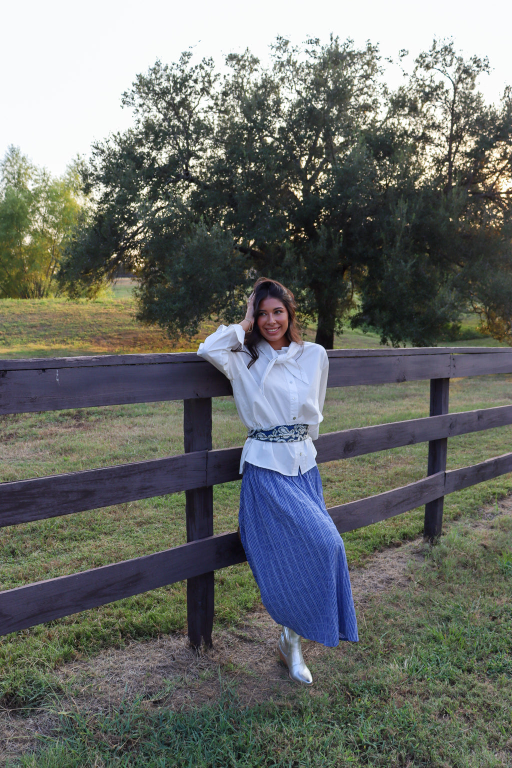 Bree Tie Collar Button Down