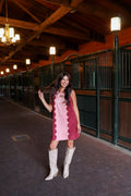 Kira Pink Suede Mini Dress