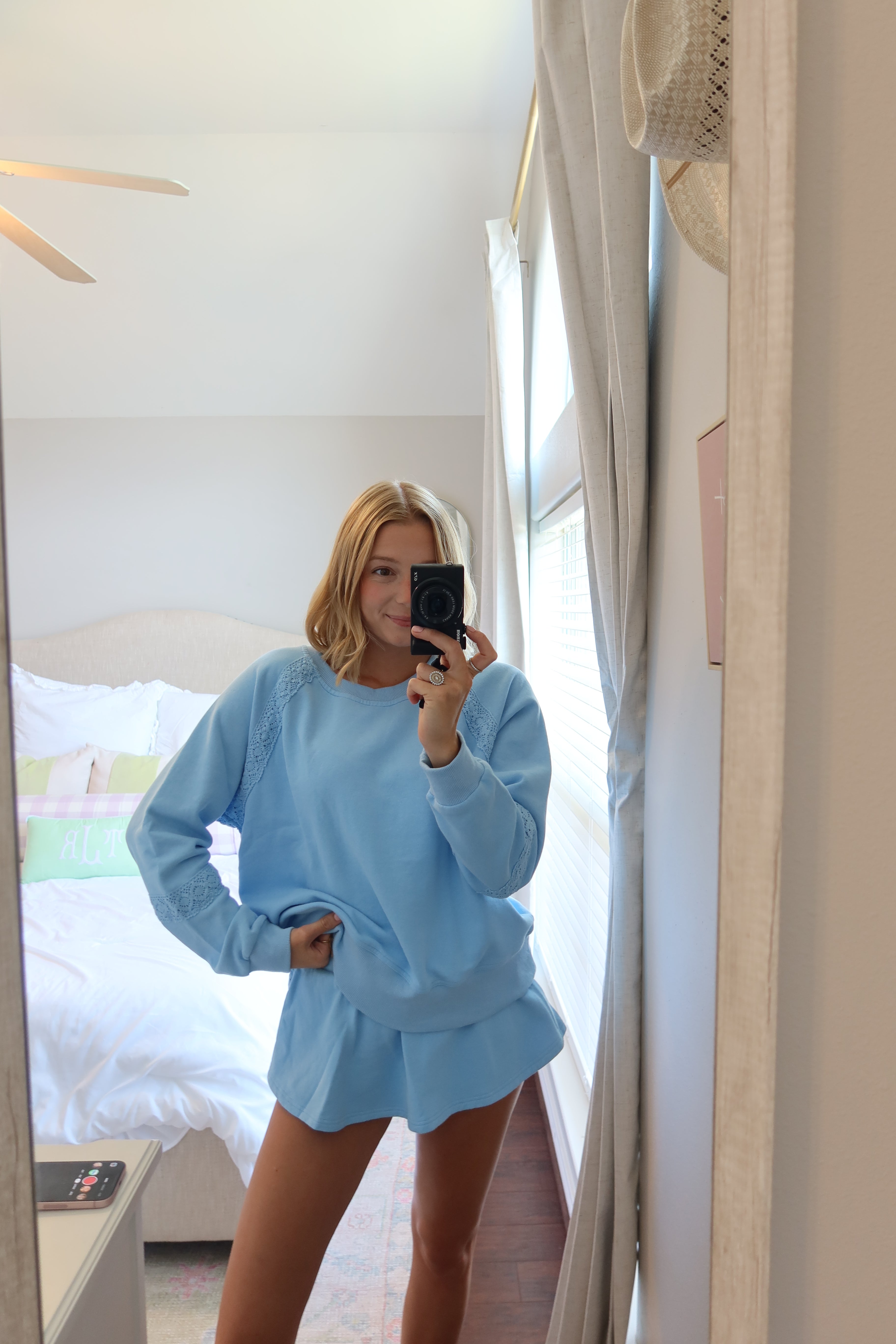 Benny Blue Lace Trim Set