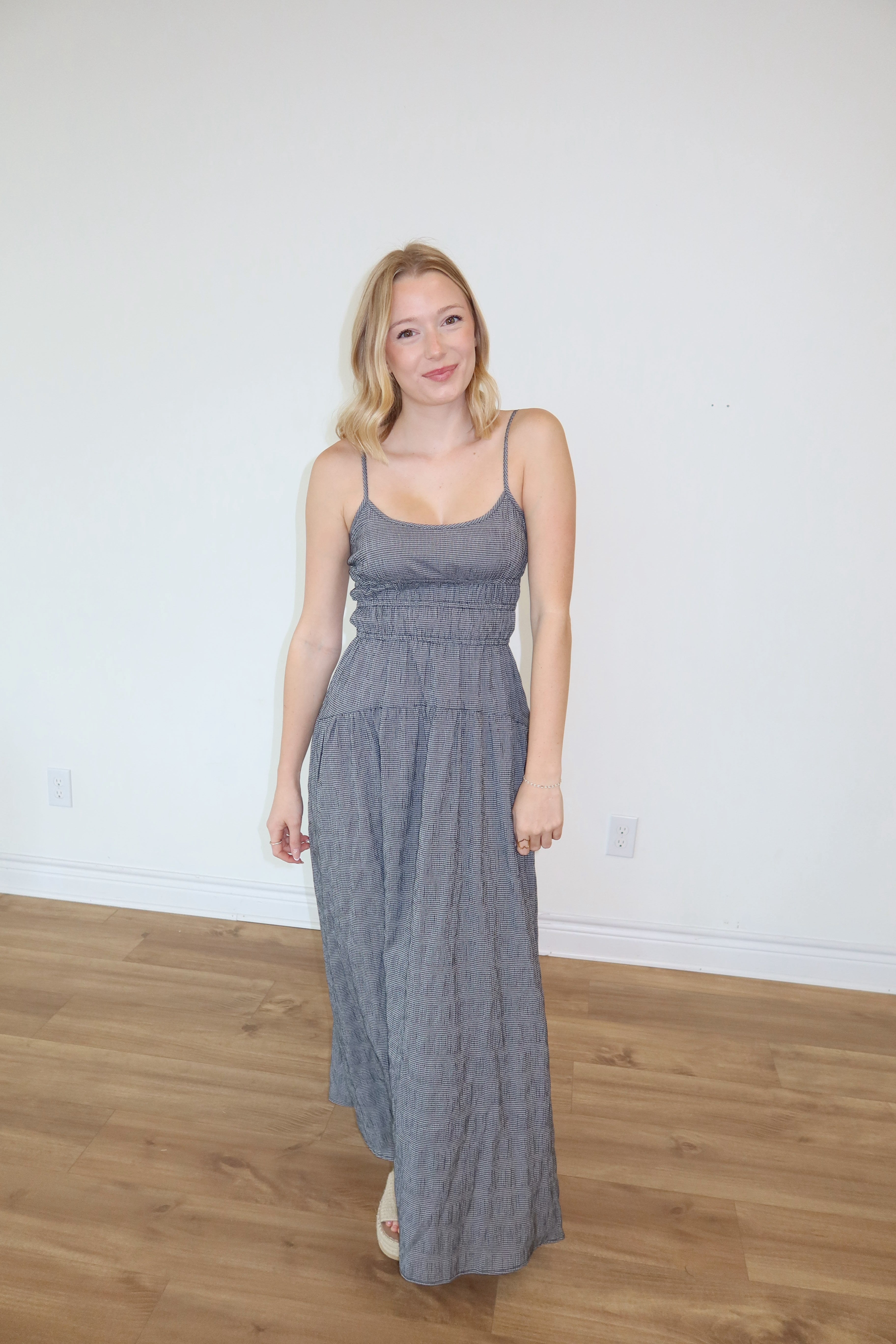 Karlee Gingham Maxi Dress