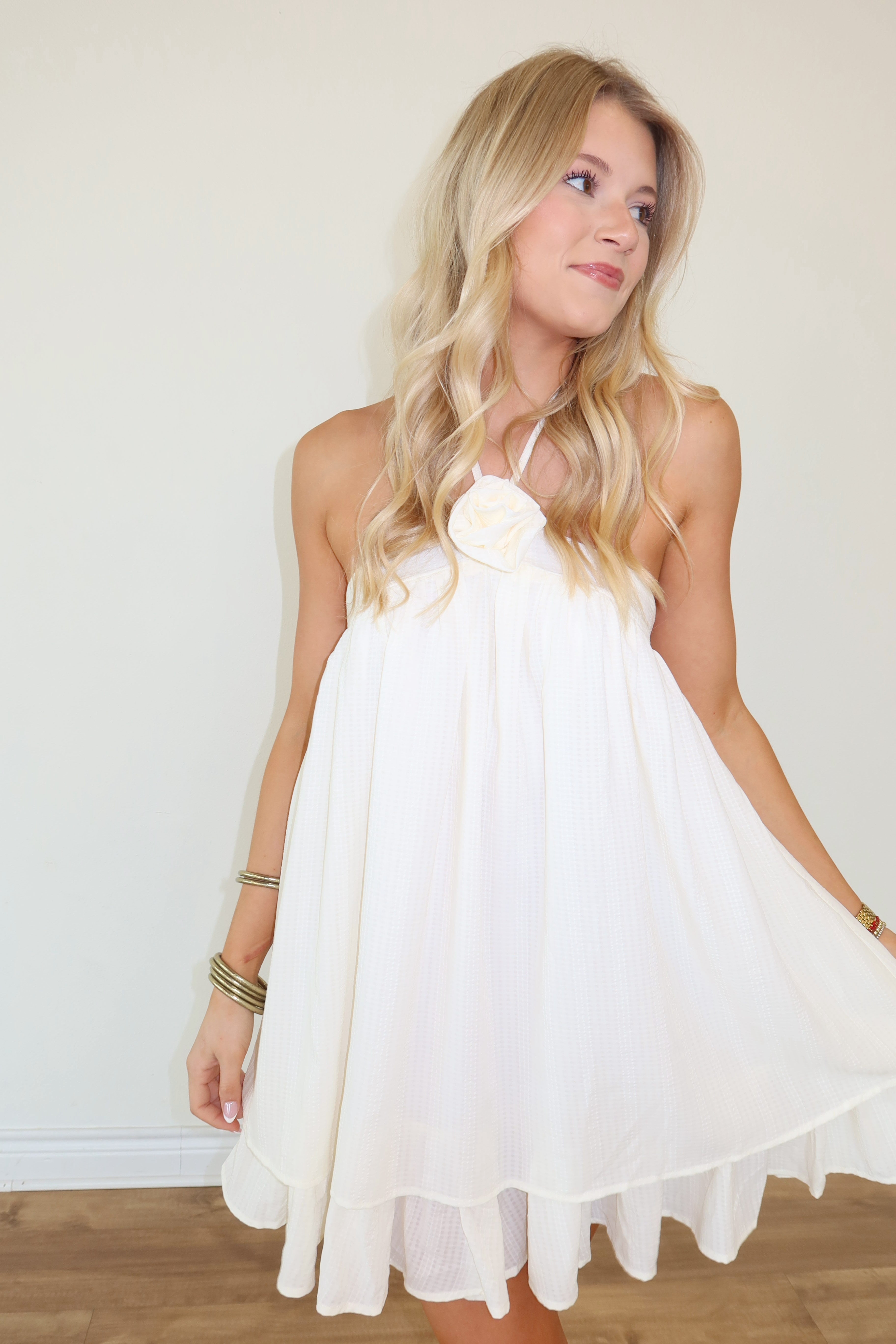 Lacie Cream Mini Dress