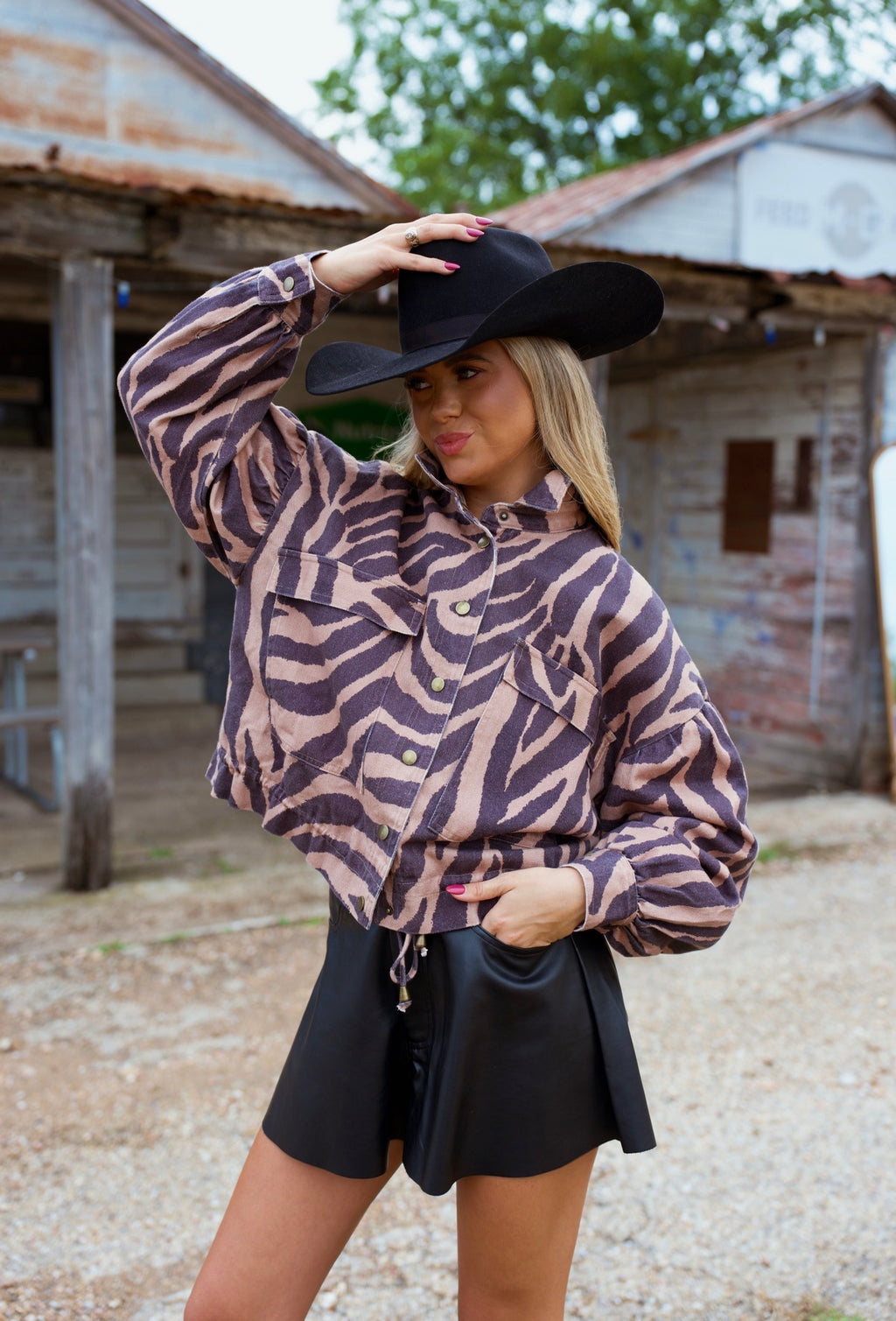 Denim Zebra Jacket