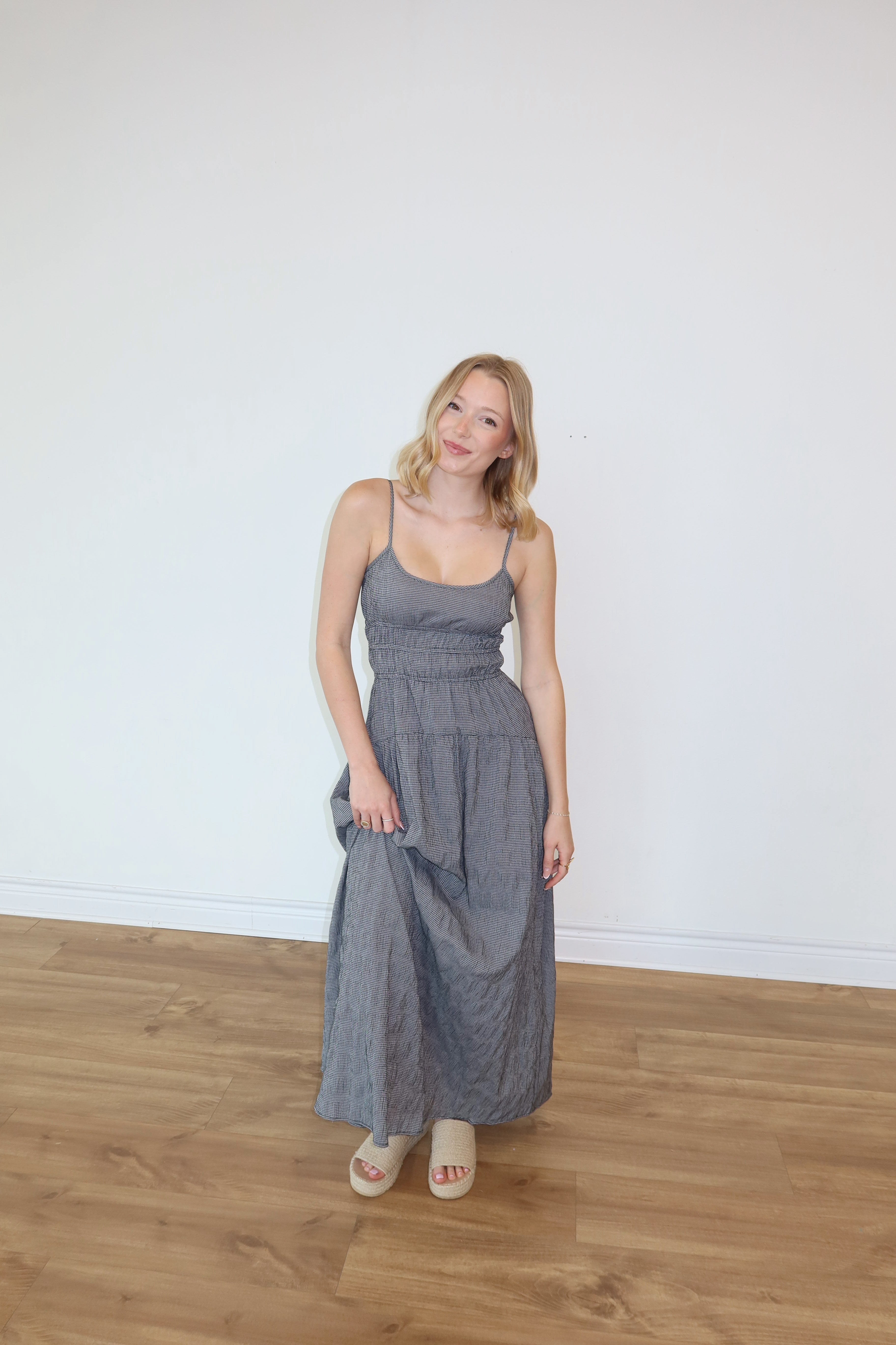 Karlee Gingham Maxi Dress