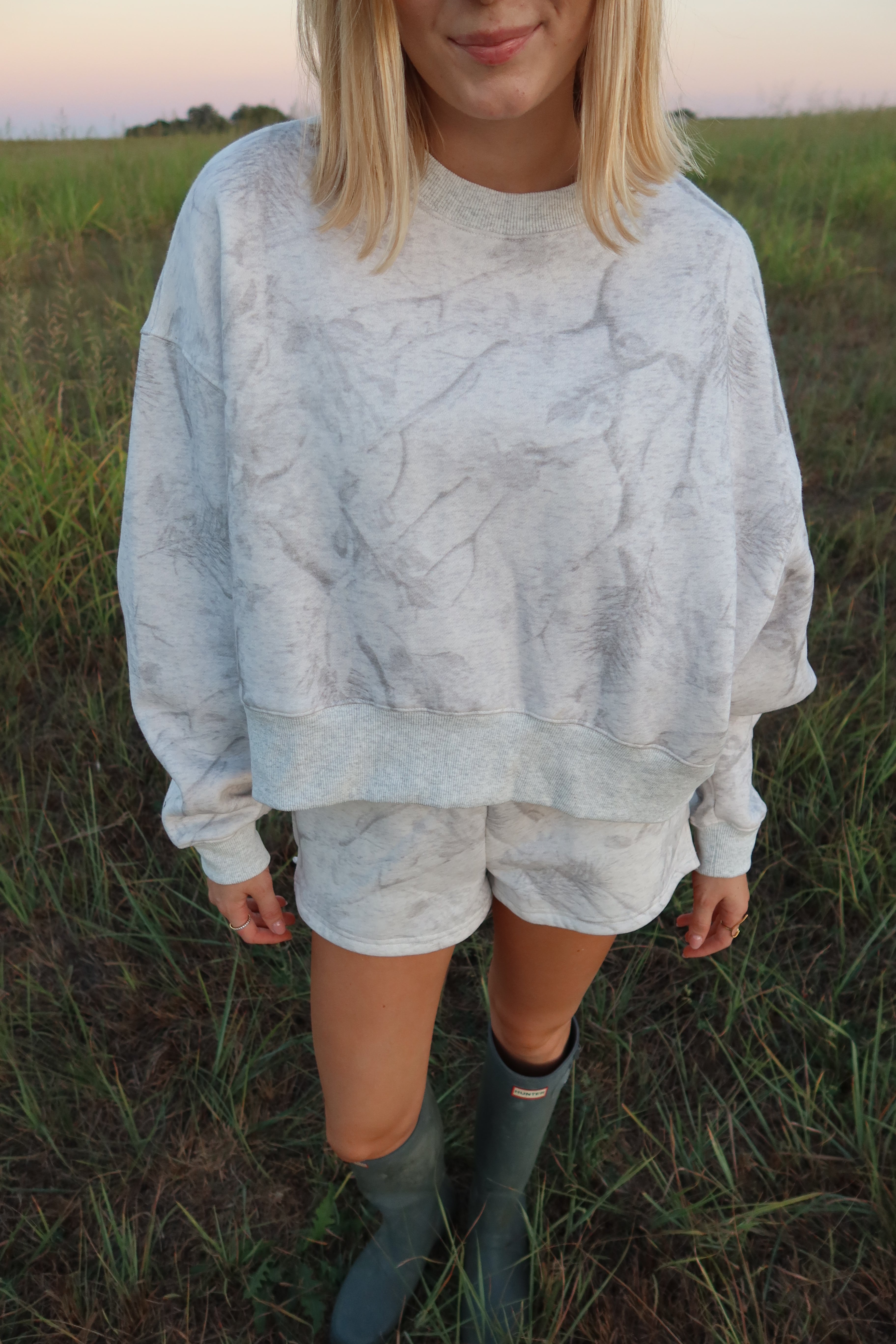 White Camo Sweat Set
