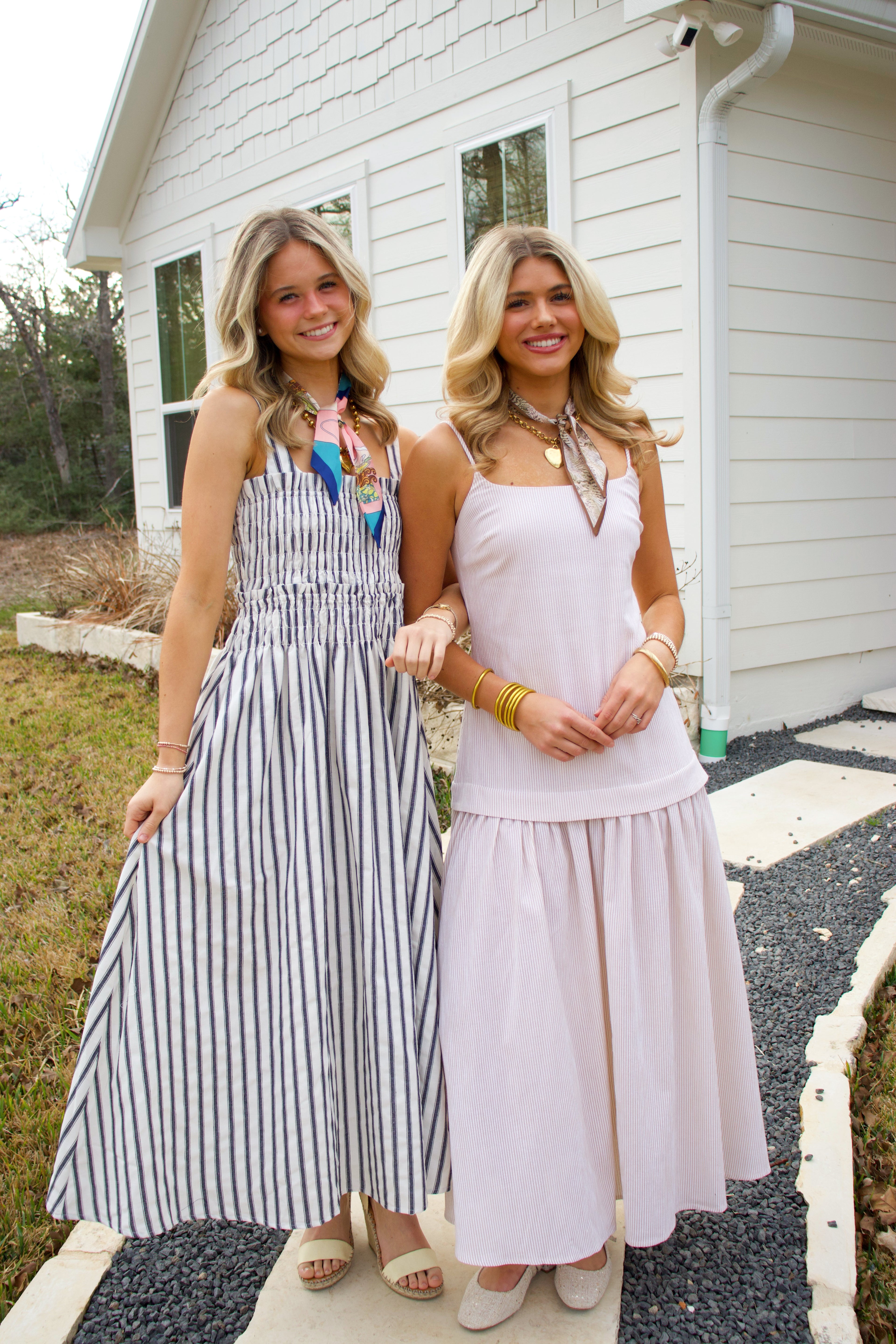Marlow Cream Striped Dress