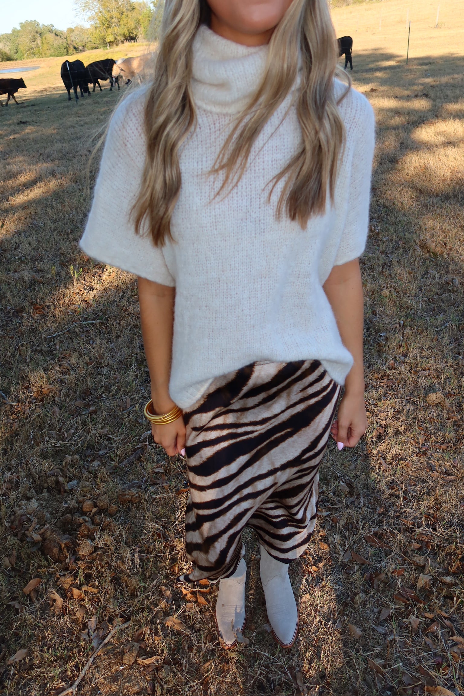 Eden Zebra Maxi Skirt