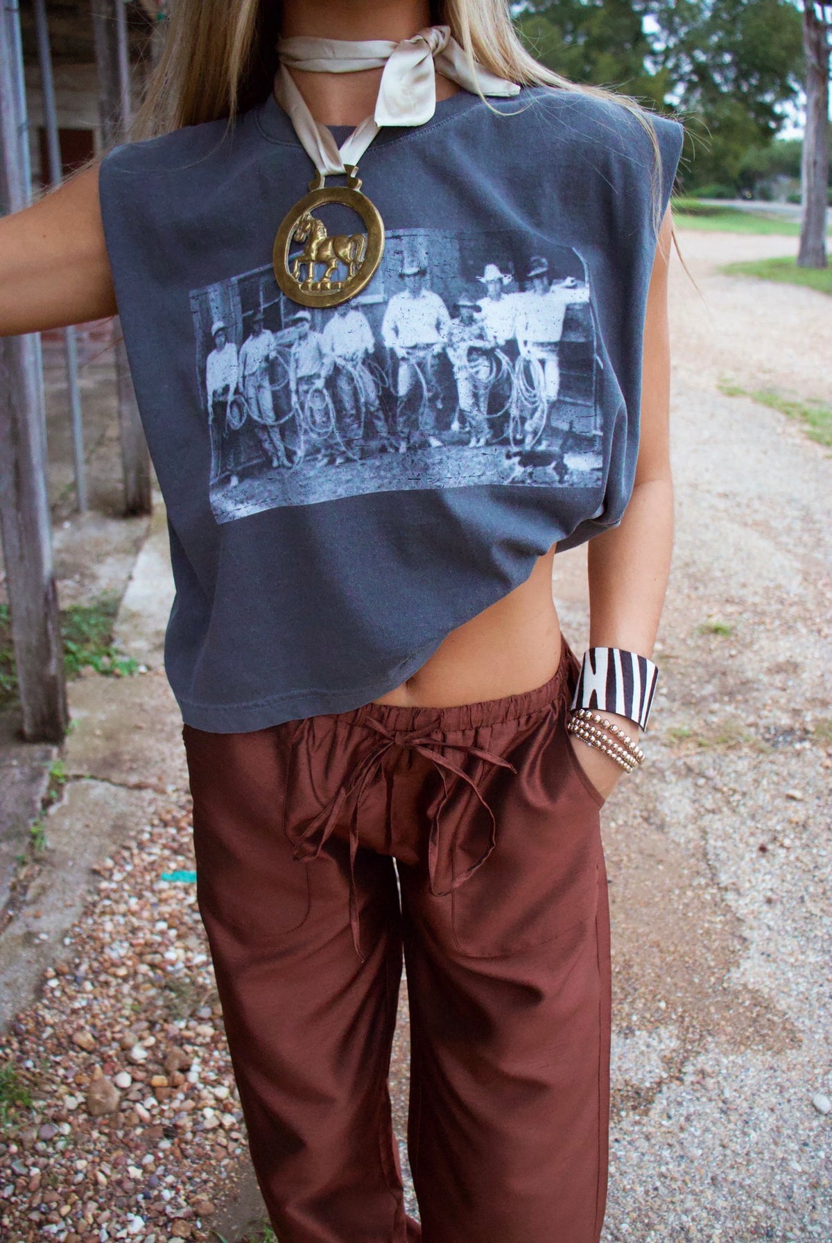 Vintage Cowboy Boxy Tee