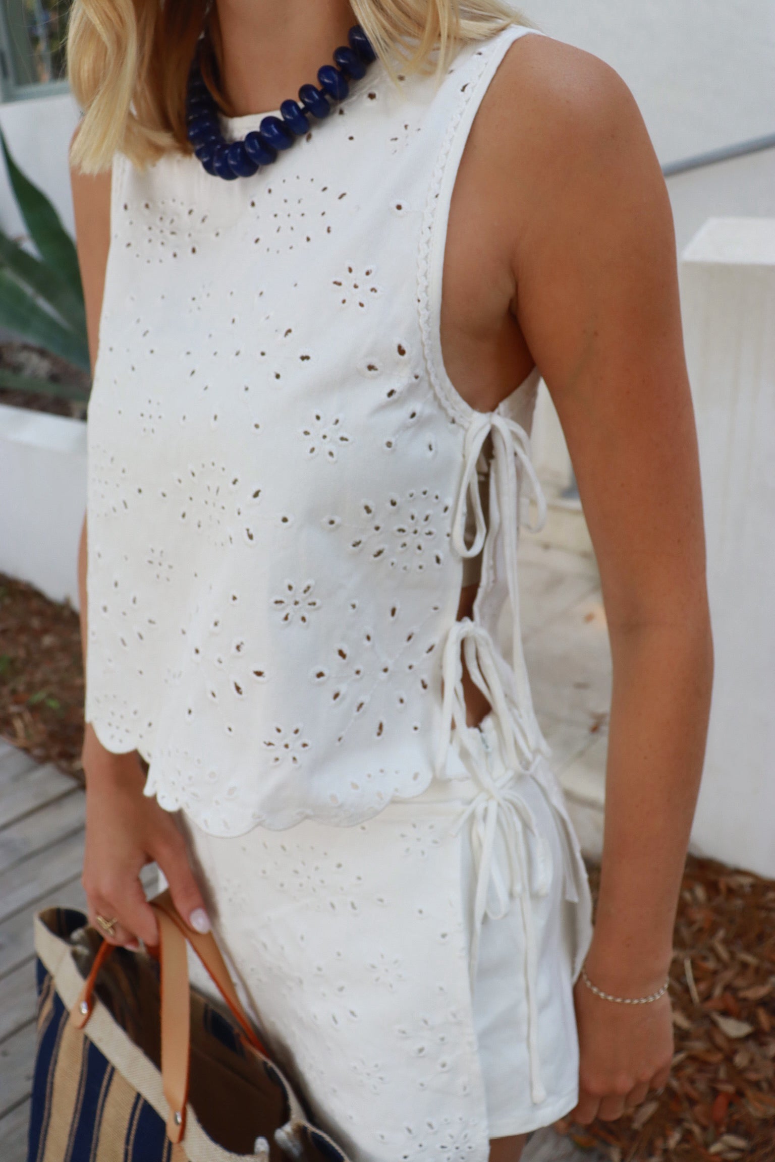 Hadley White Eyelet Set