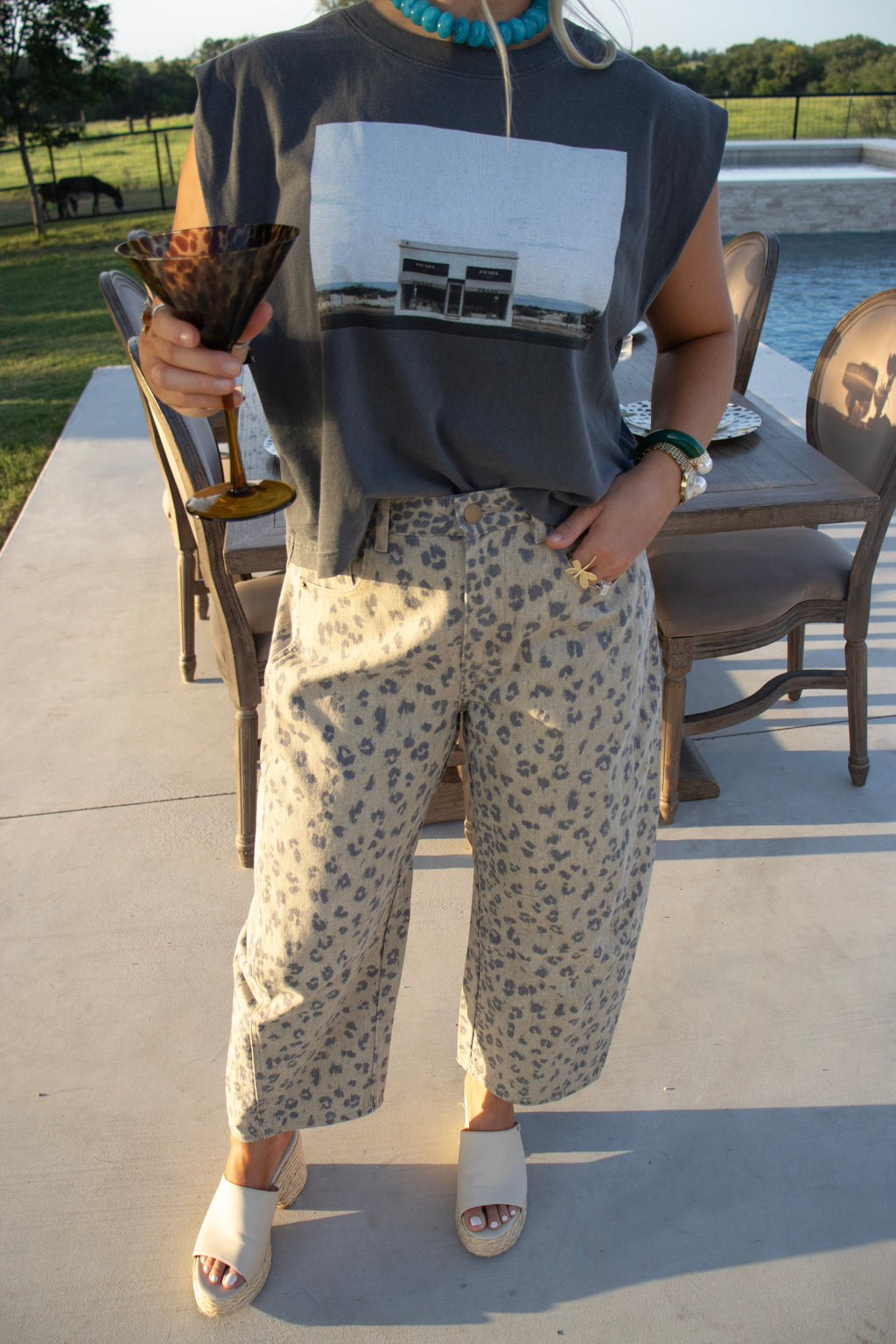 Cheetah Barrel Jeans