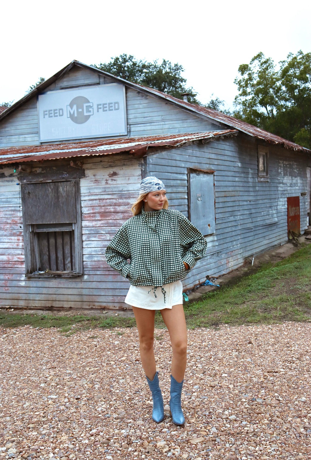 Devin Green Gingham Jacket