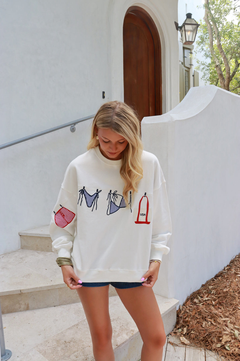 USA Bikini Embroidered Sweatshirt