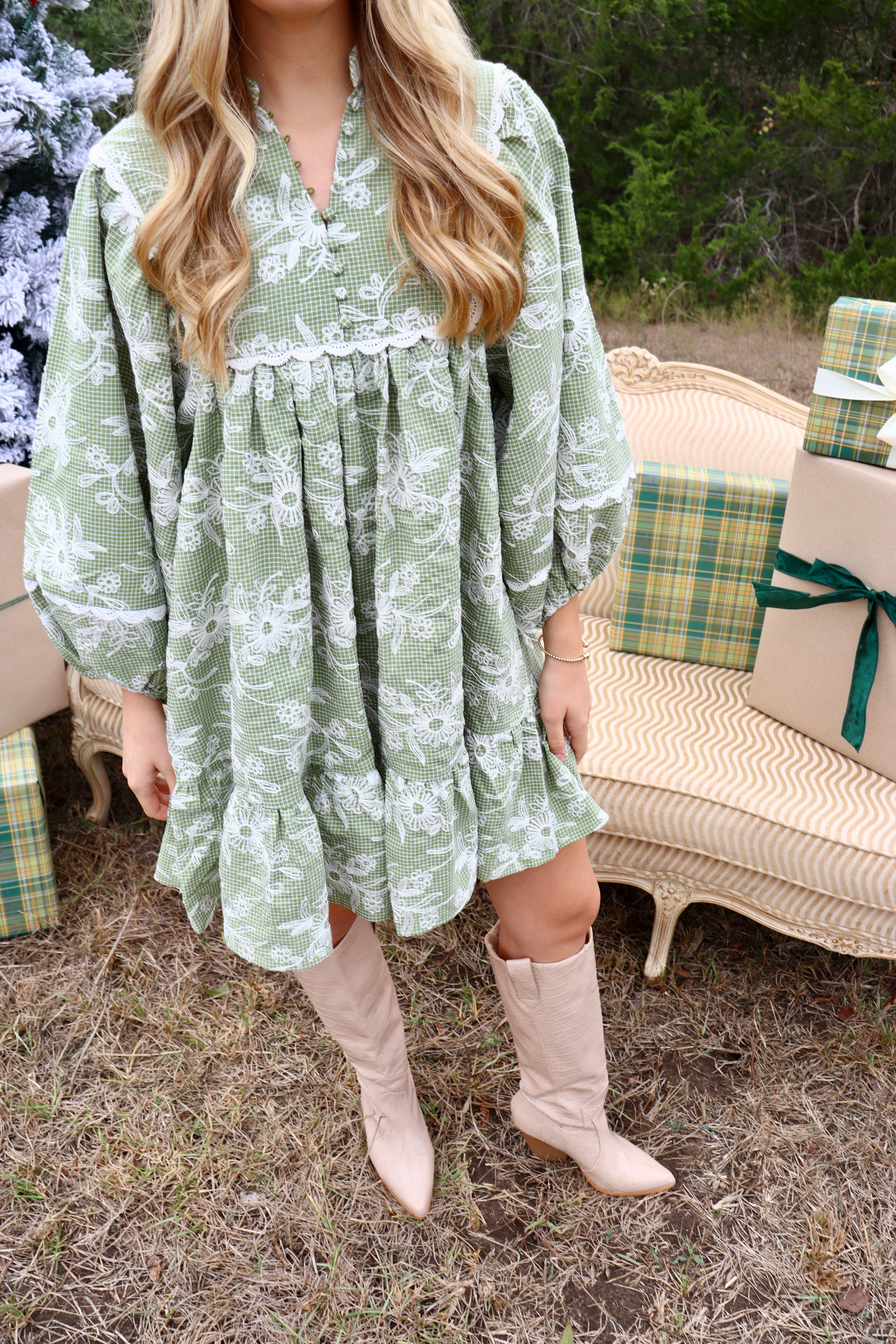 Briar Green Mini Dress