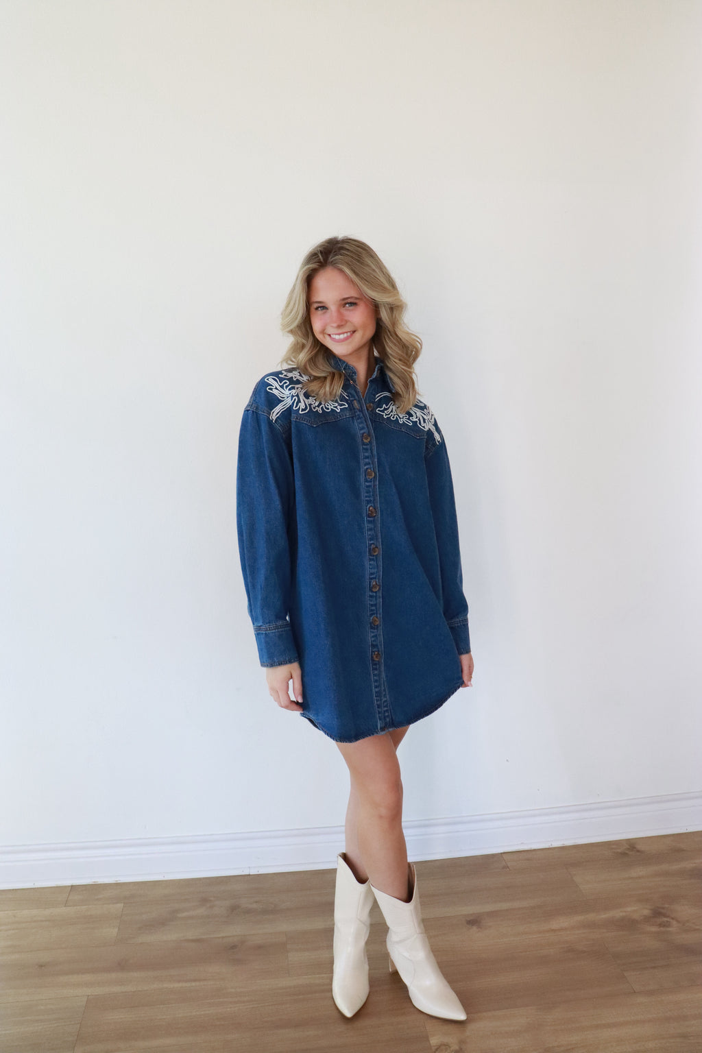 Ellison Denim Button-Down Dress