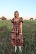 Wylie Plaid Maxi Dress