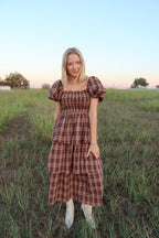 Wylie Plaid Maxi Dress