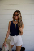Studded Navy Tank Top