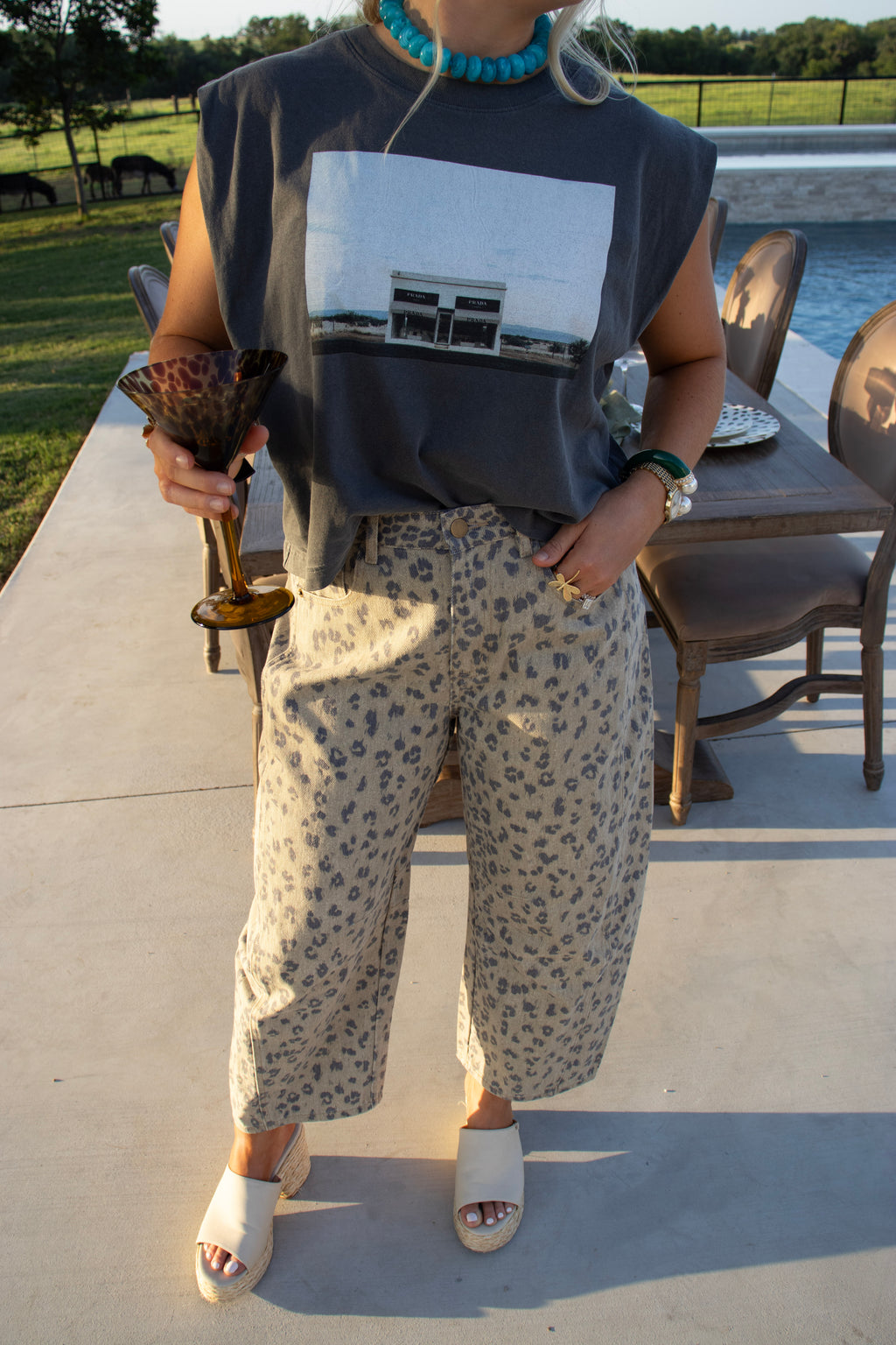 Cheetah Barrel Jeans
