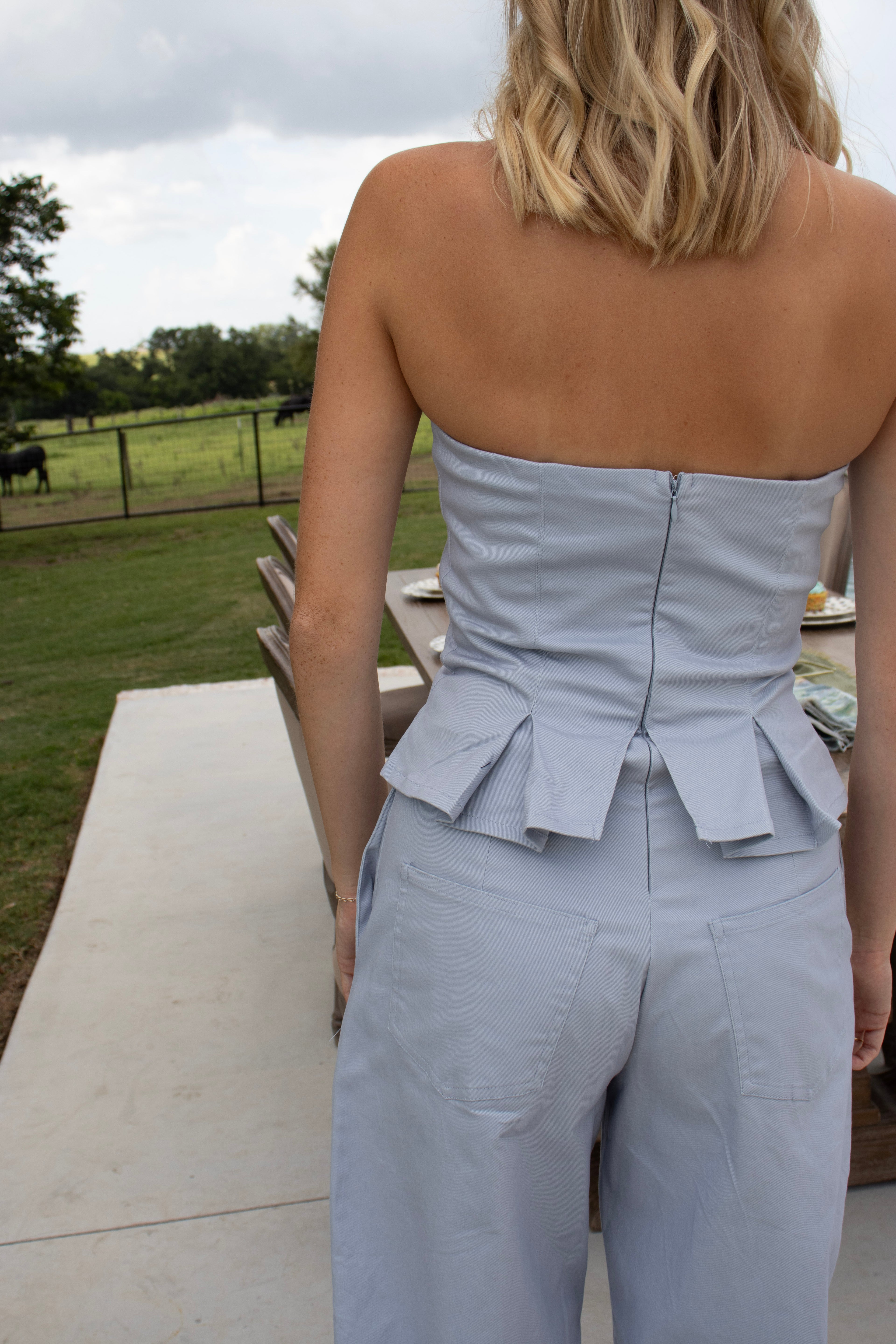 Luella Blue Barrel Jumpsuit