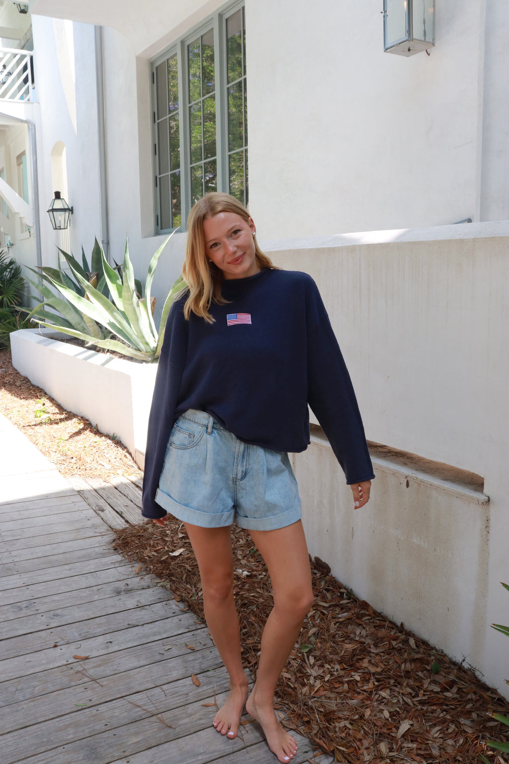 Americana Navy Sweater