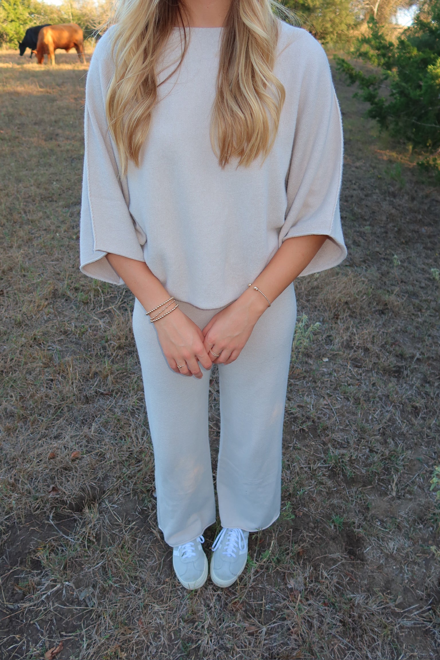 Shiloh Cream Cashmere Pants