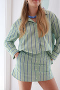 Maris Green Striped Skort Set
