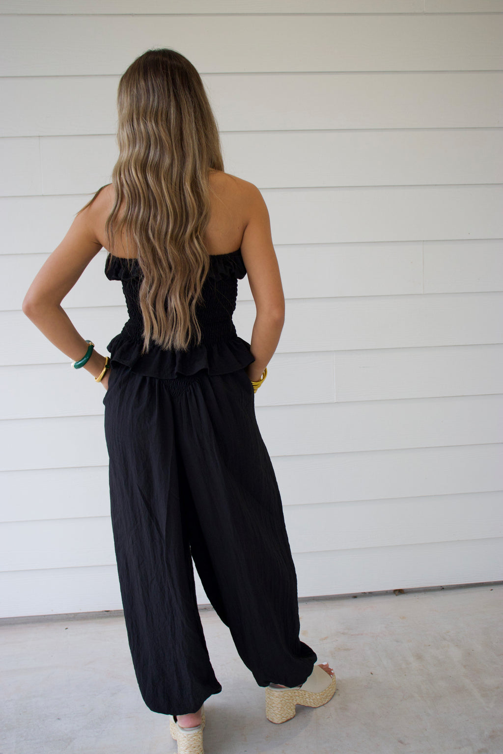 Elsie Black Pants Set