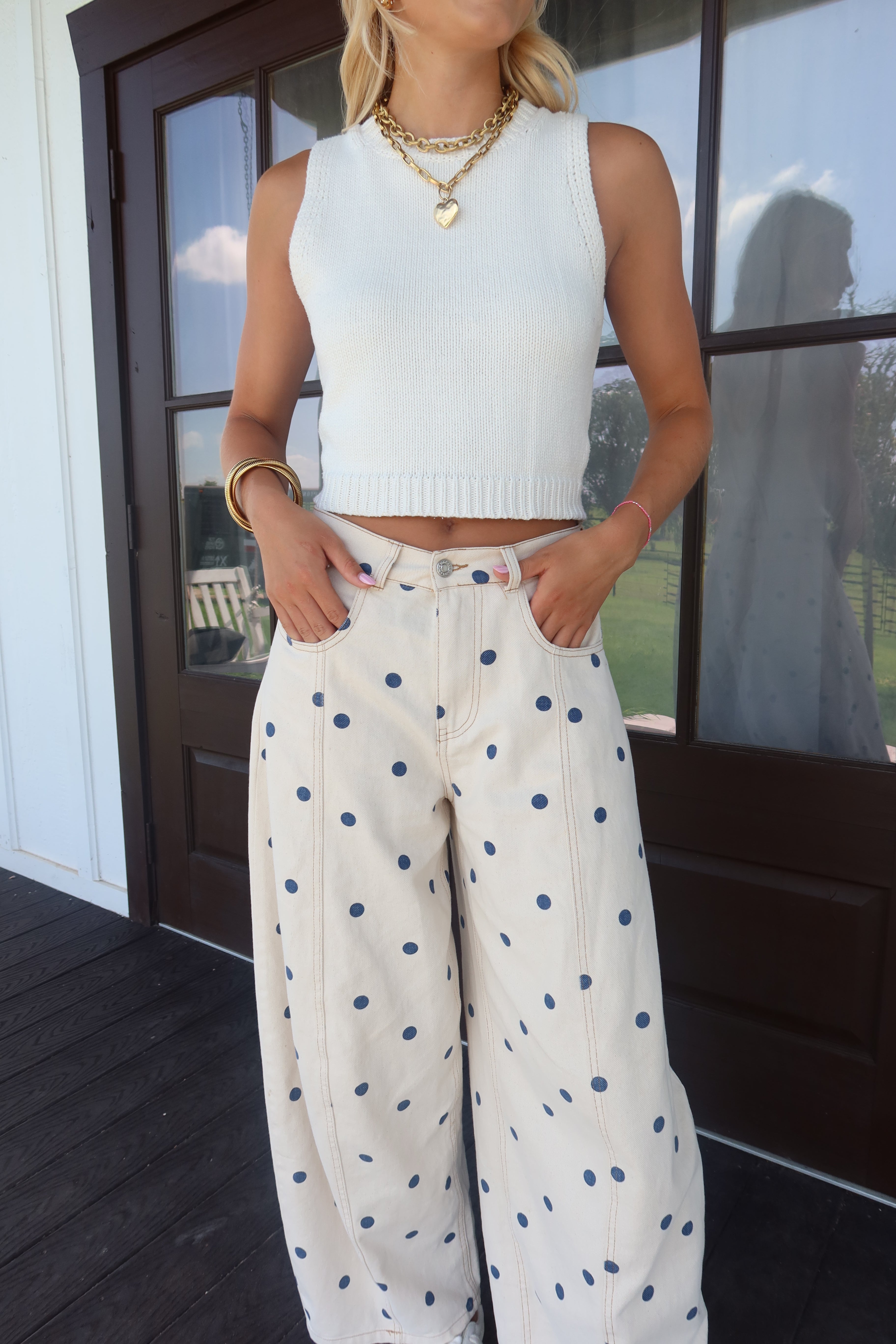 Cove Polka Dot Barrel Jeans PREORDER