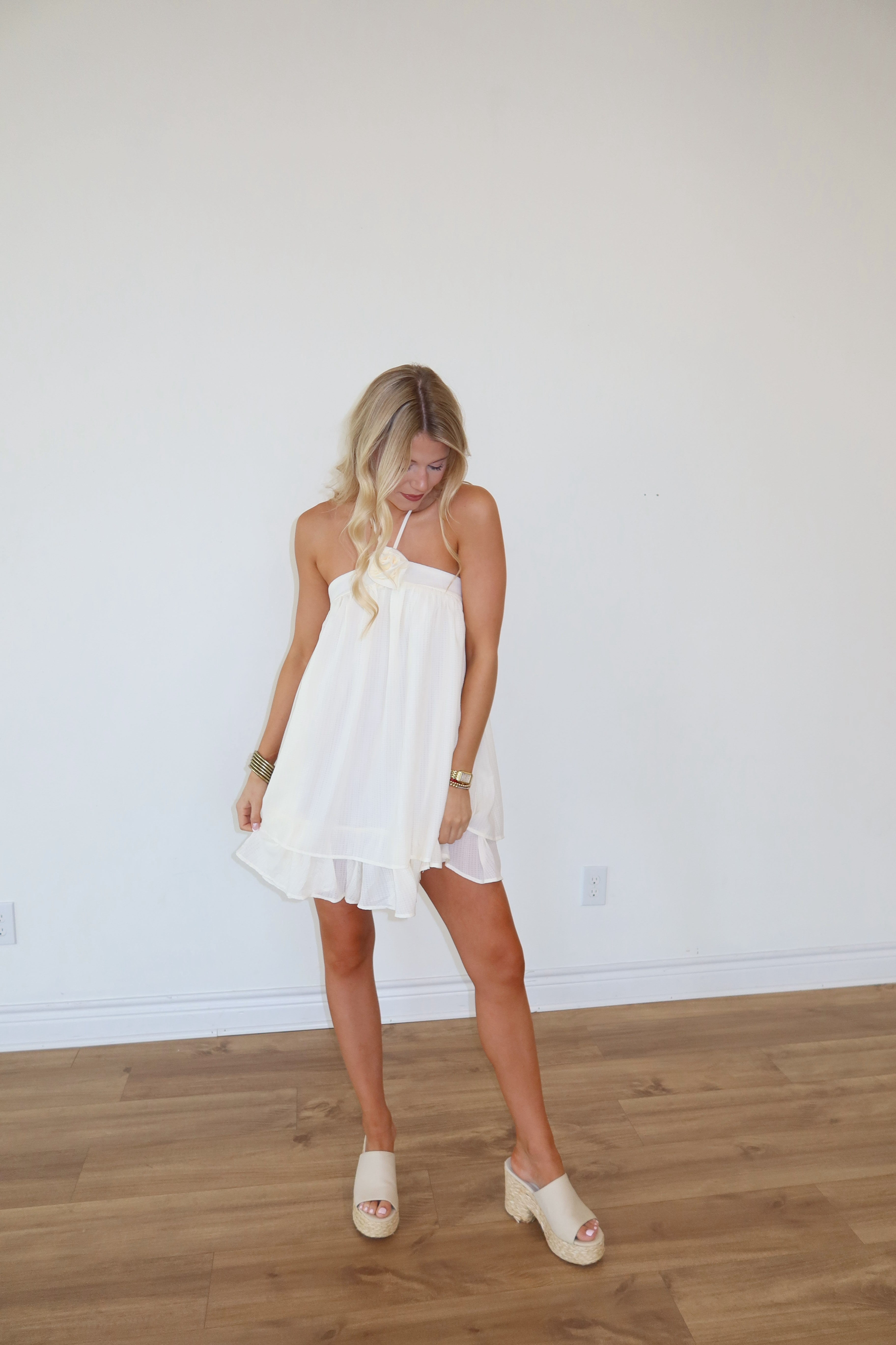 Lacie Cream Mini Dress