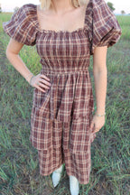 Wylie Plaid Maxi Dress