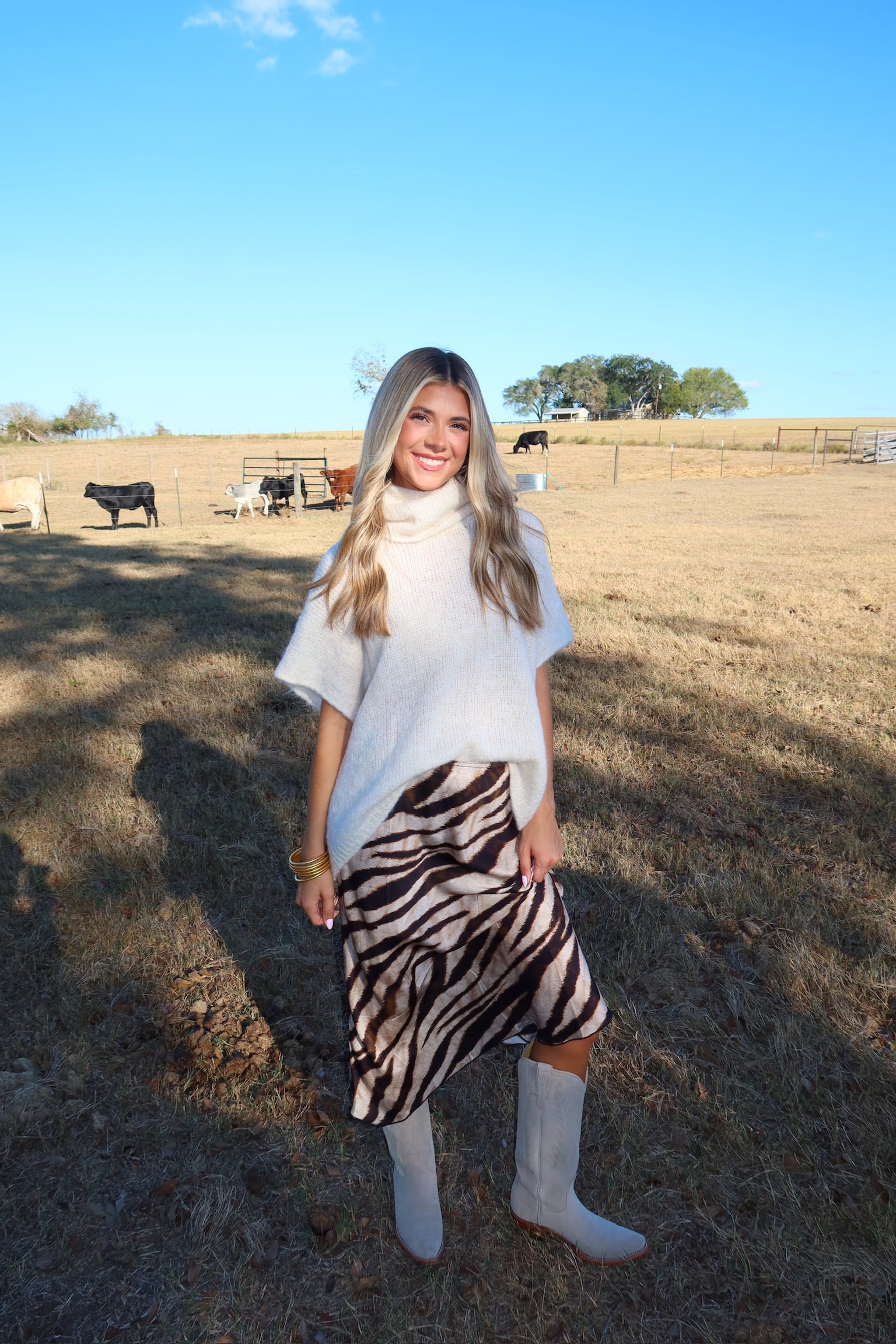 Eden Zebra Maxi Skirt