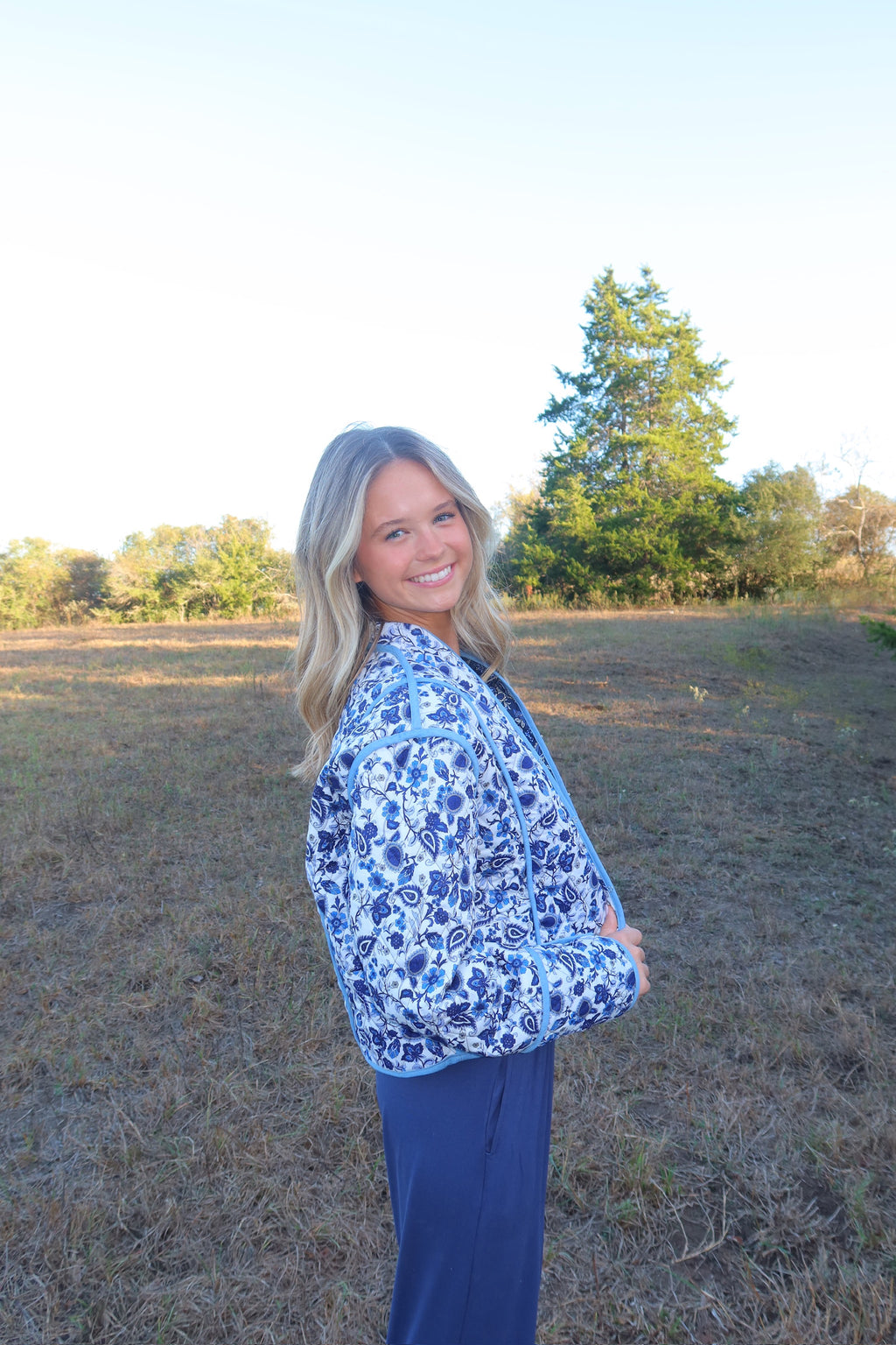 Blake Reversible Blue Floral Jacket