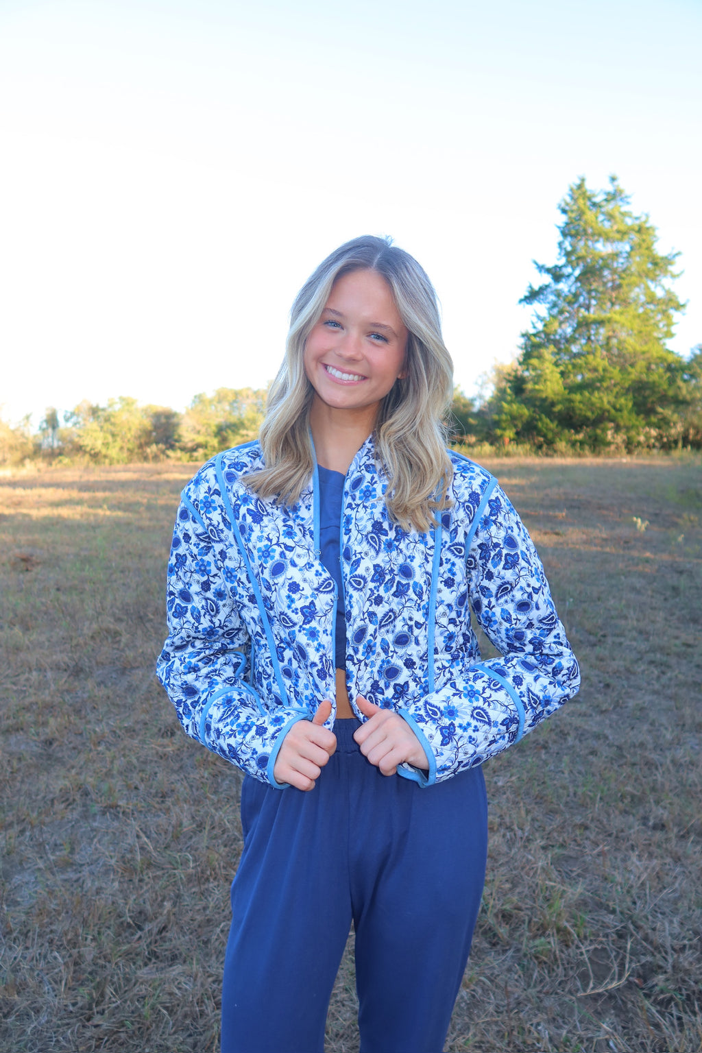 Blake Reversible Blue Floral Jacket