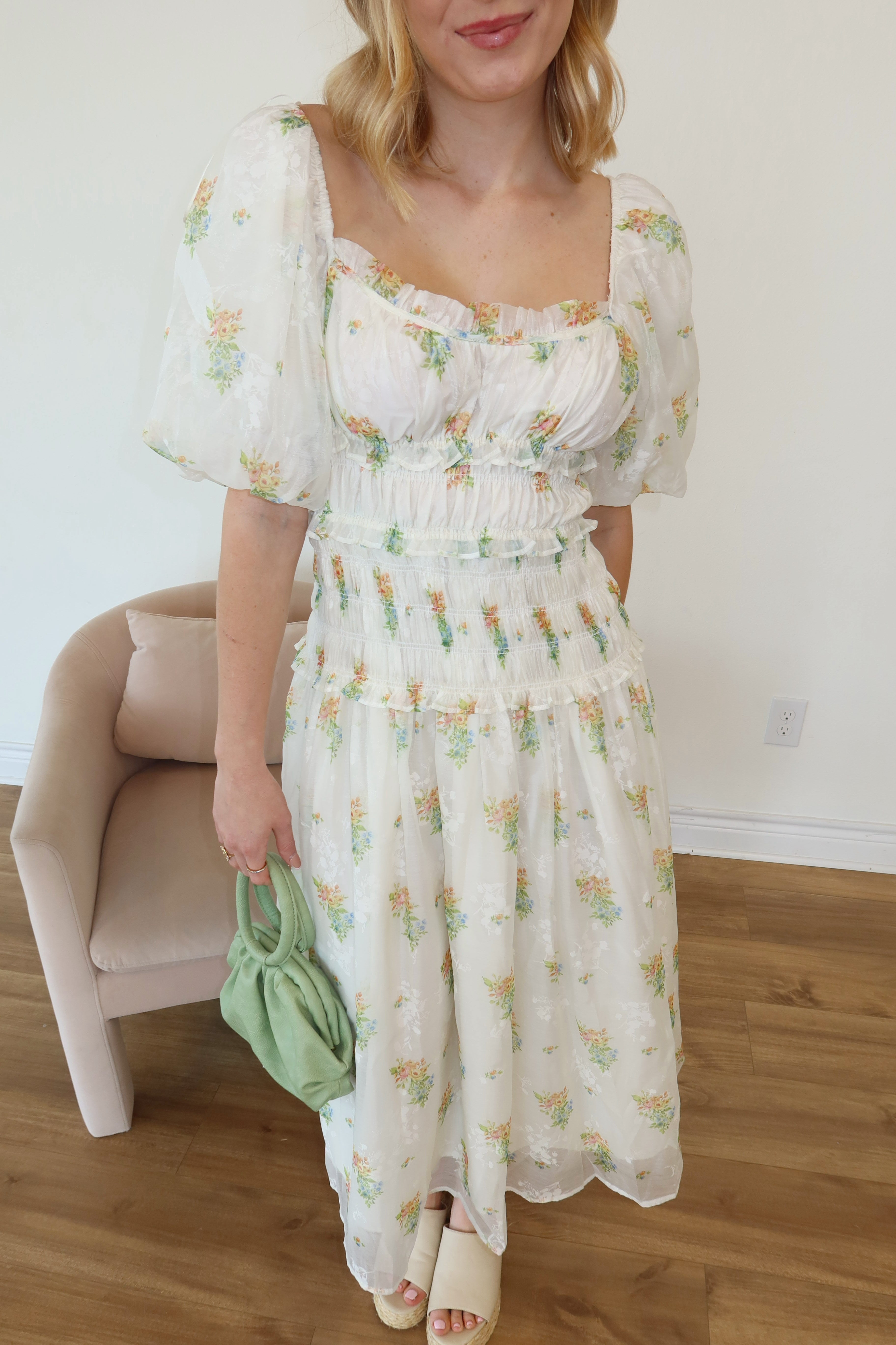 Carmen Floral Midi Dress