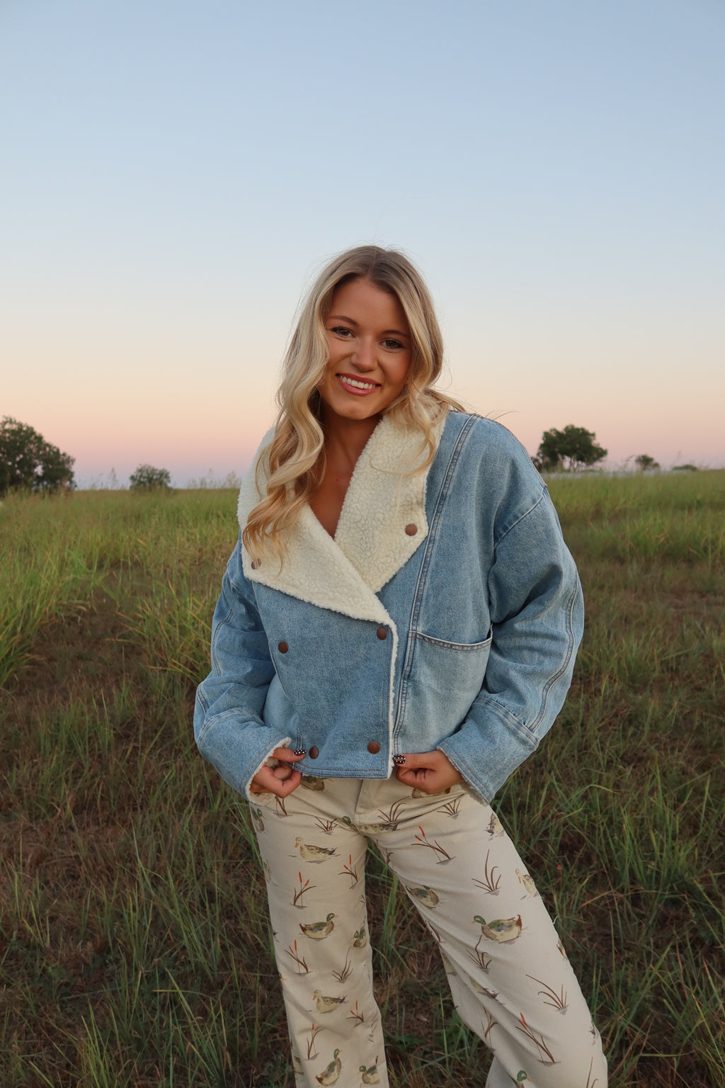 Fleece-Lined Denim Jacket