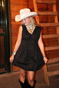 Laine Black Bubble Mini Dress