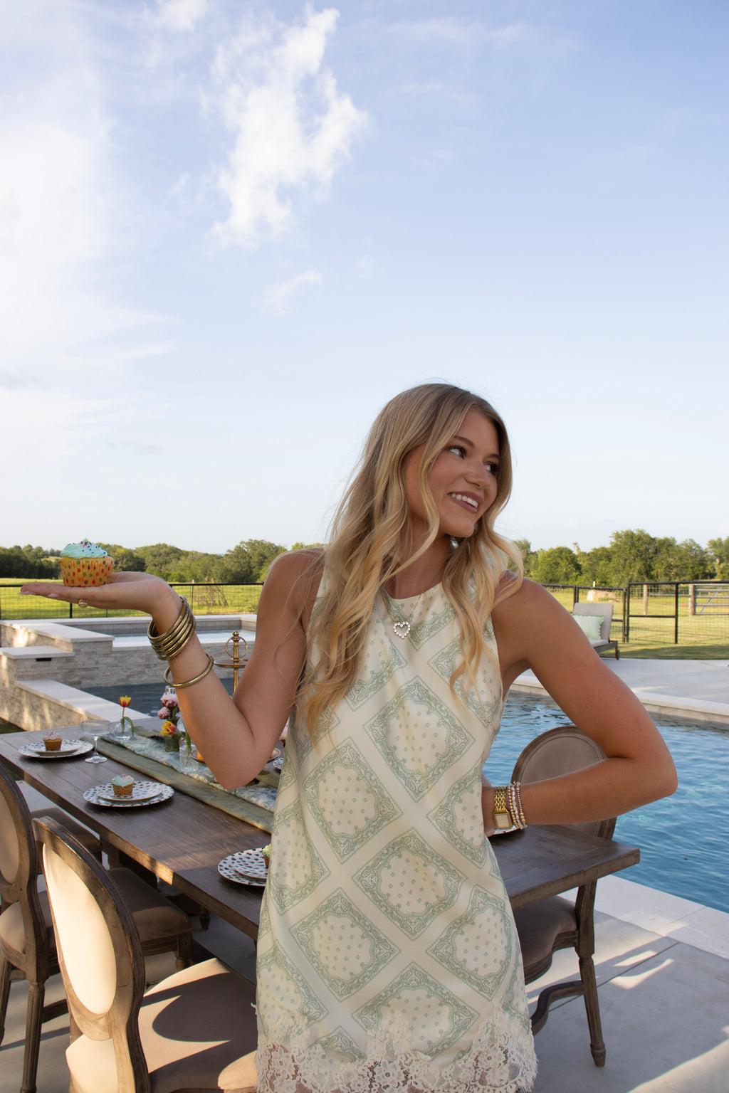 Celeste Bandana Silk Dress