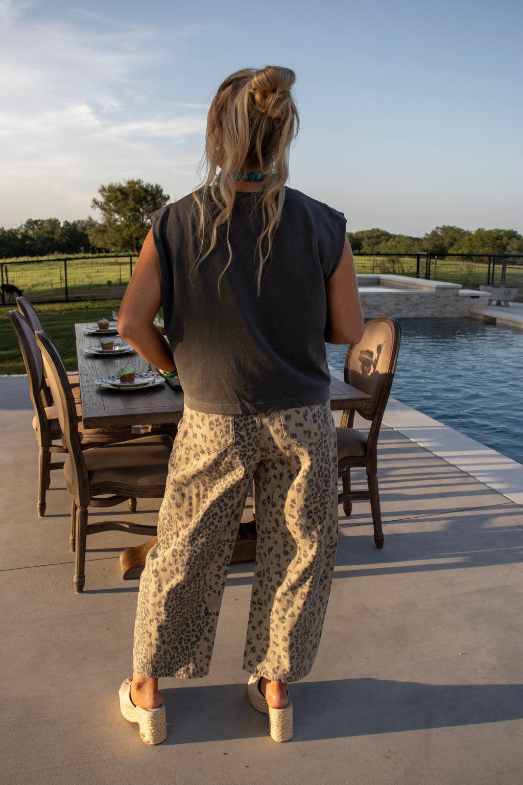 Cheetah Barrel Jeans