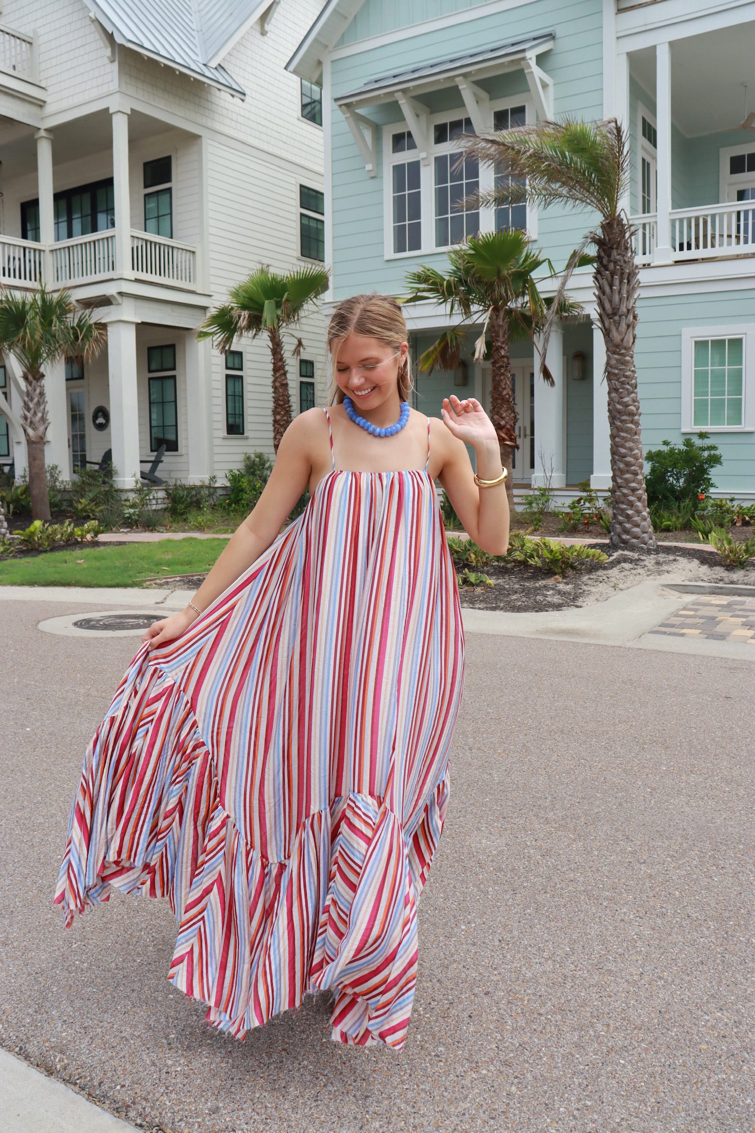 Lily Striped Maxi Dress