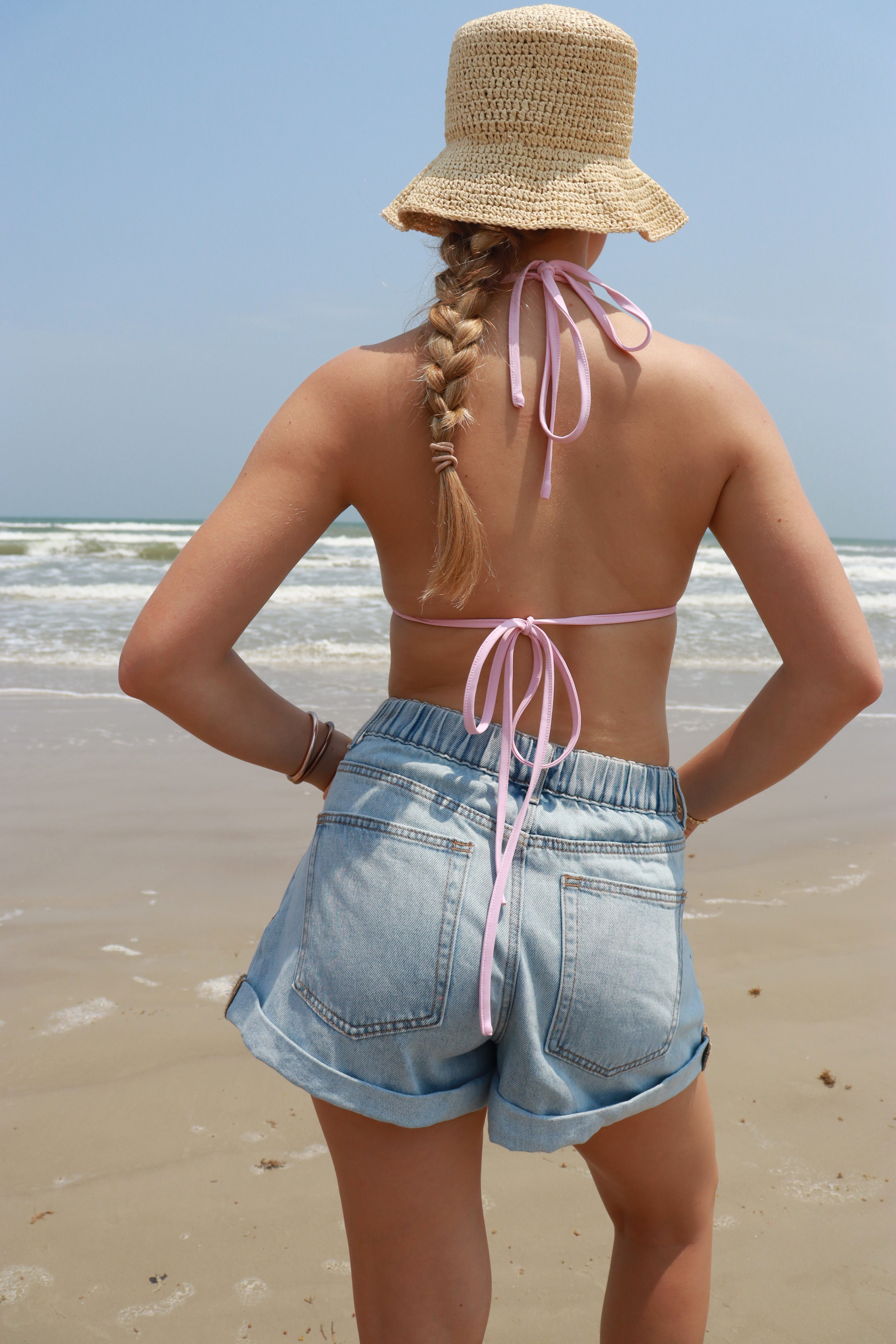 Light Wash Denim Shorts