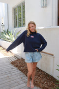 Americana Navy Sweater