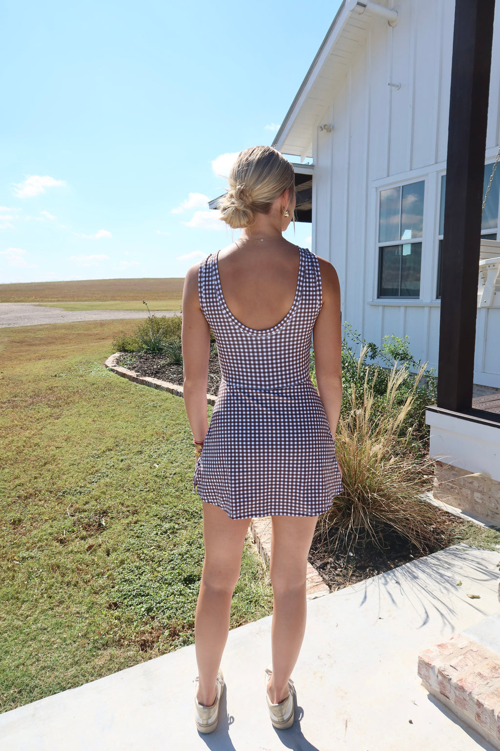 Scottie Gingham Wrap Dress